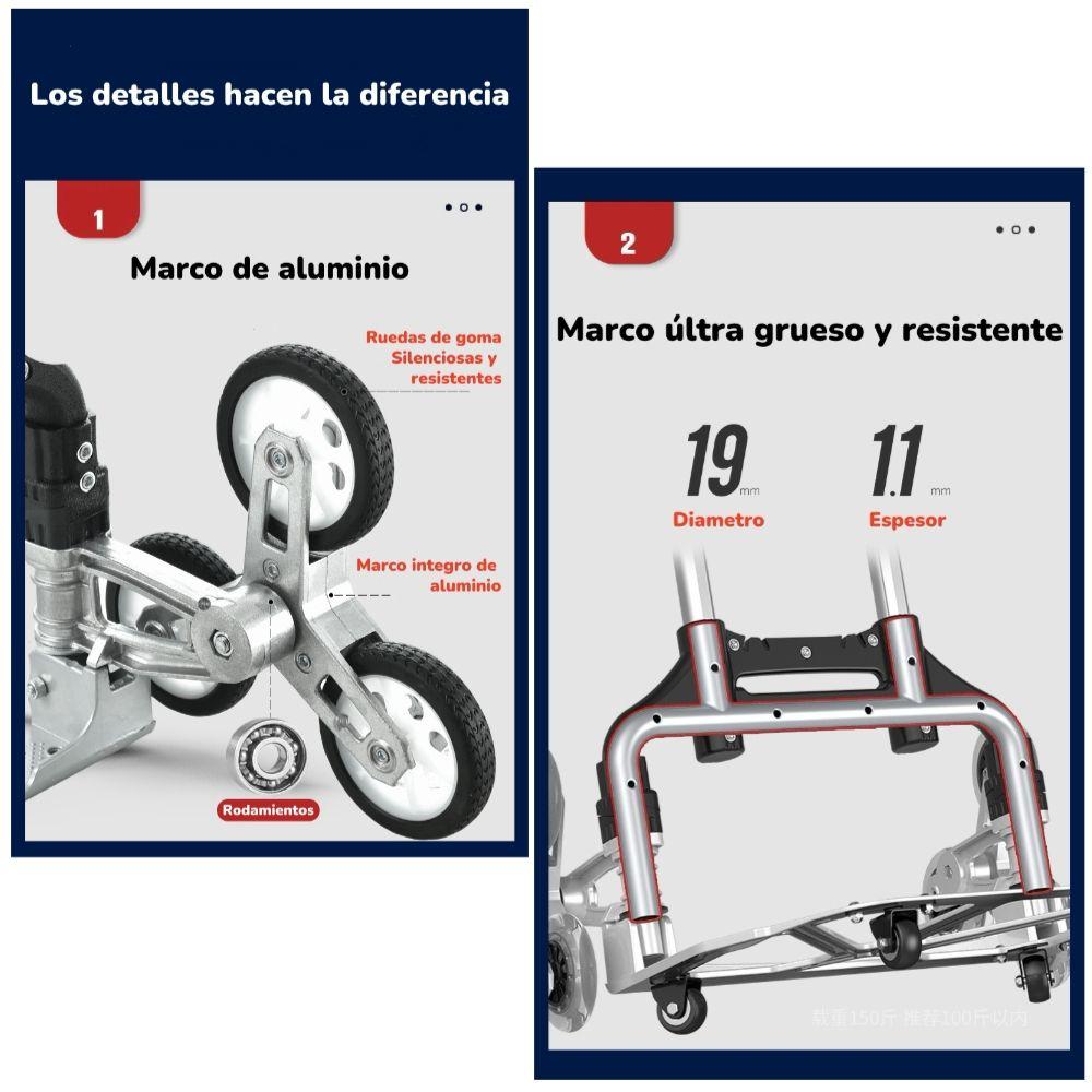 Carro De Carga Plegable Con Ruedas Trepadoras LuBabycas-2