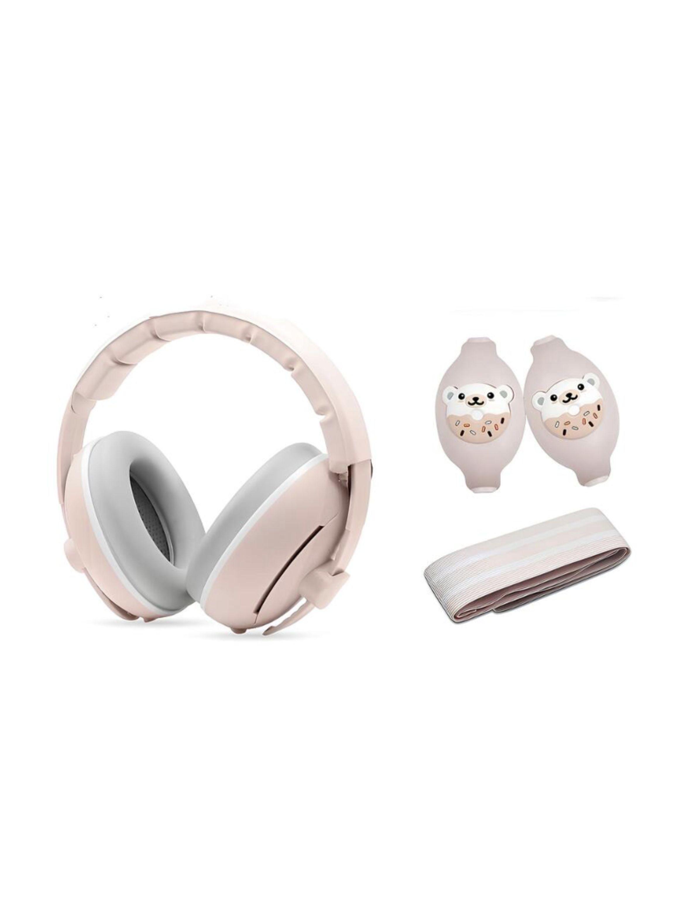 Orejeras Antiruido Auriculares 2 En 1 Rosada LuBabycas-0