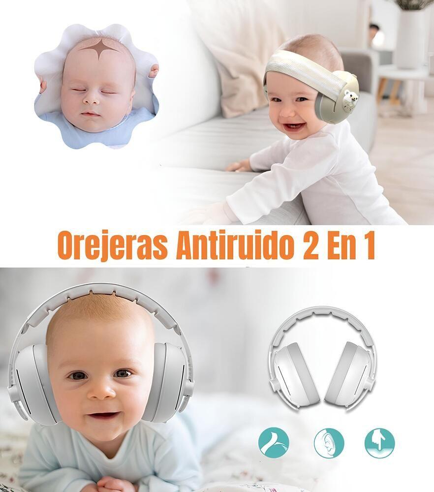 Orejeras Antiruido Auriculares 2 En 1 Rosada LuBabycas-2