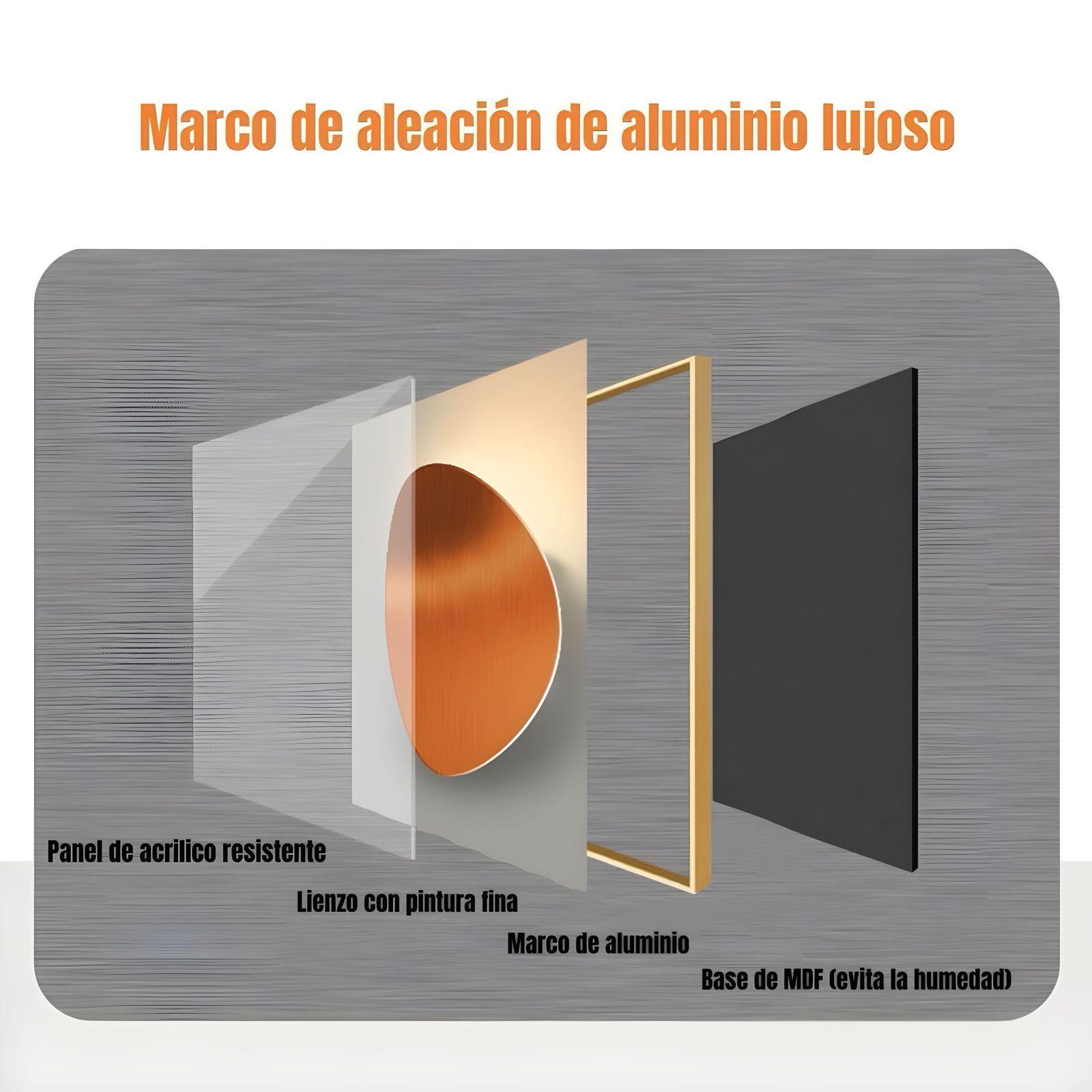 Set De 2 Cuadros Decorativos Marcos de Aluminio LuBabycas-2