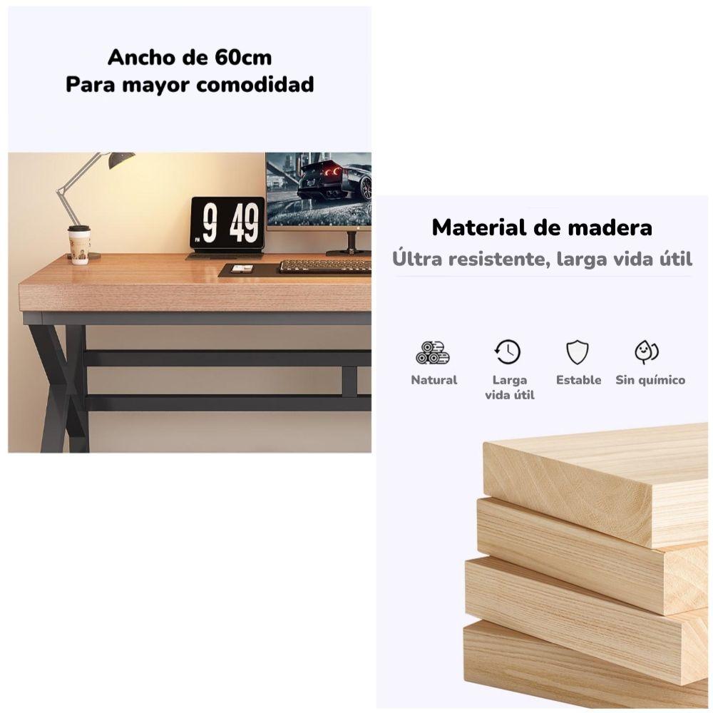 Escritorio De Madera Diseño K Snow 140cm LuBabycas-3