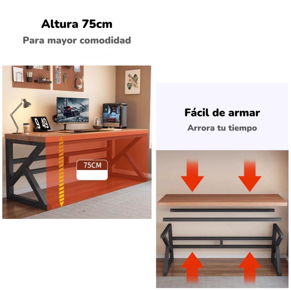 Escritorio De Madera Diseño K Snow 140cm LuBabycas-4