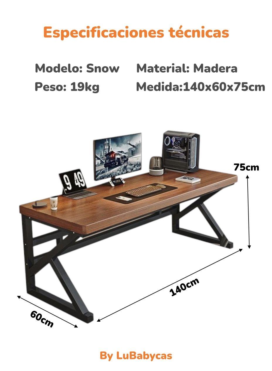 Escritorio De Madera Diseño K Snow 140cm LuBabycas-6
