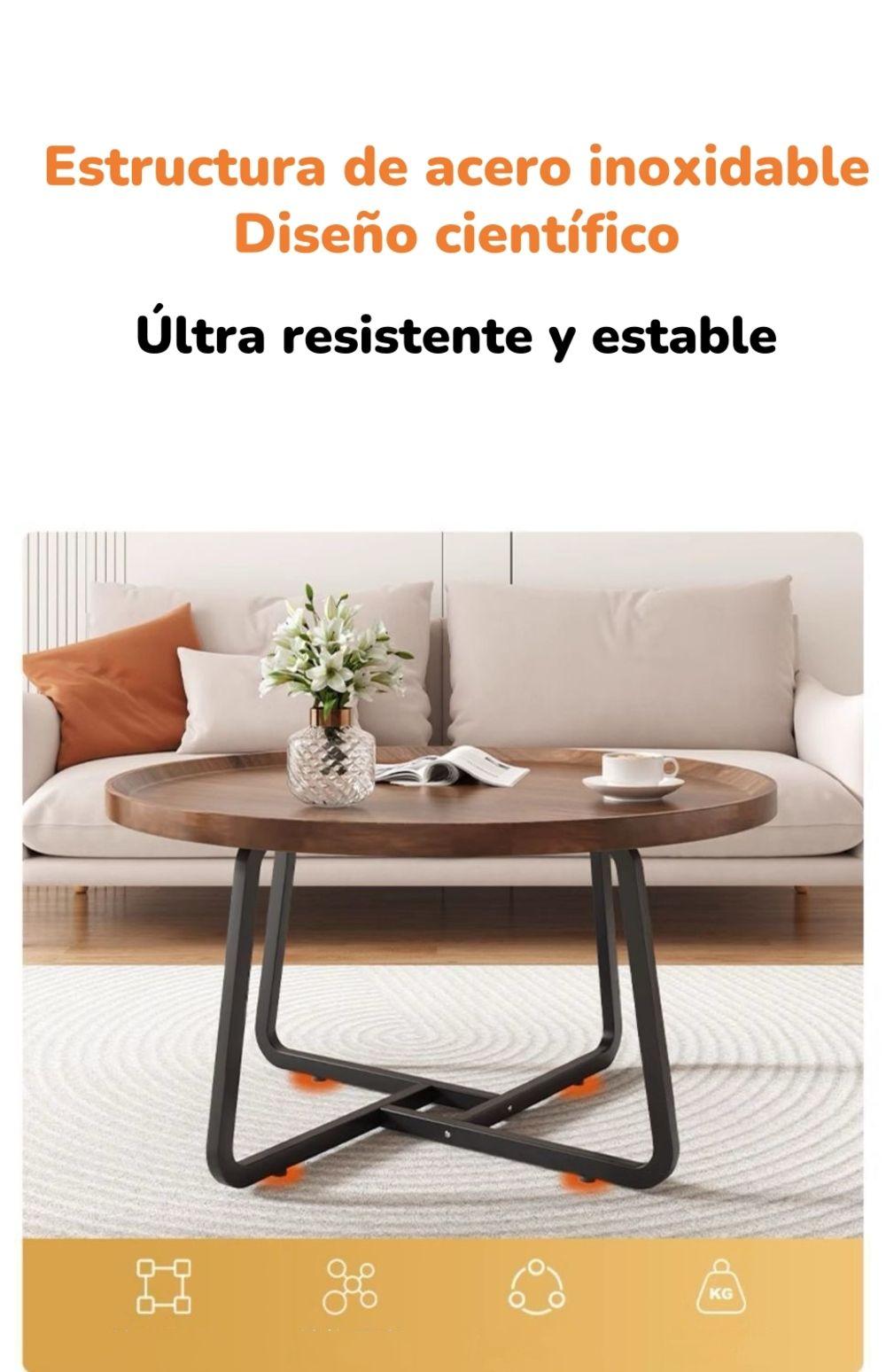 Mesa De Centro Redonda 70cm By LuBabycas-5