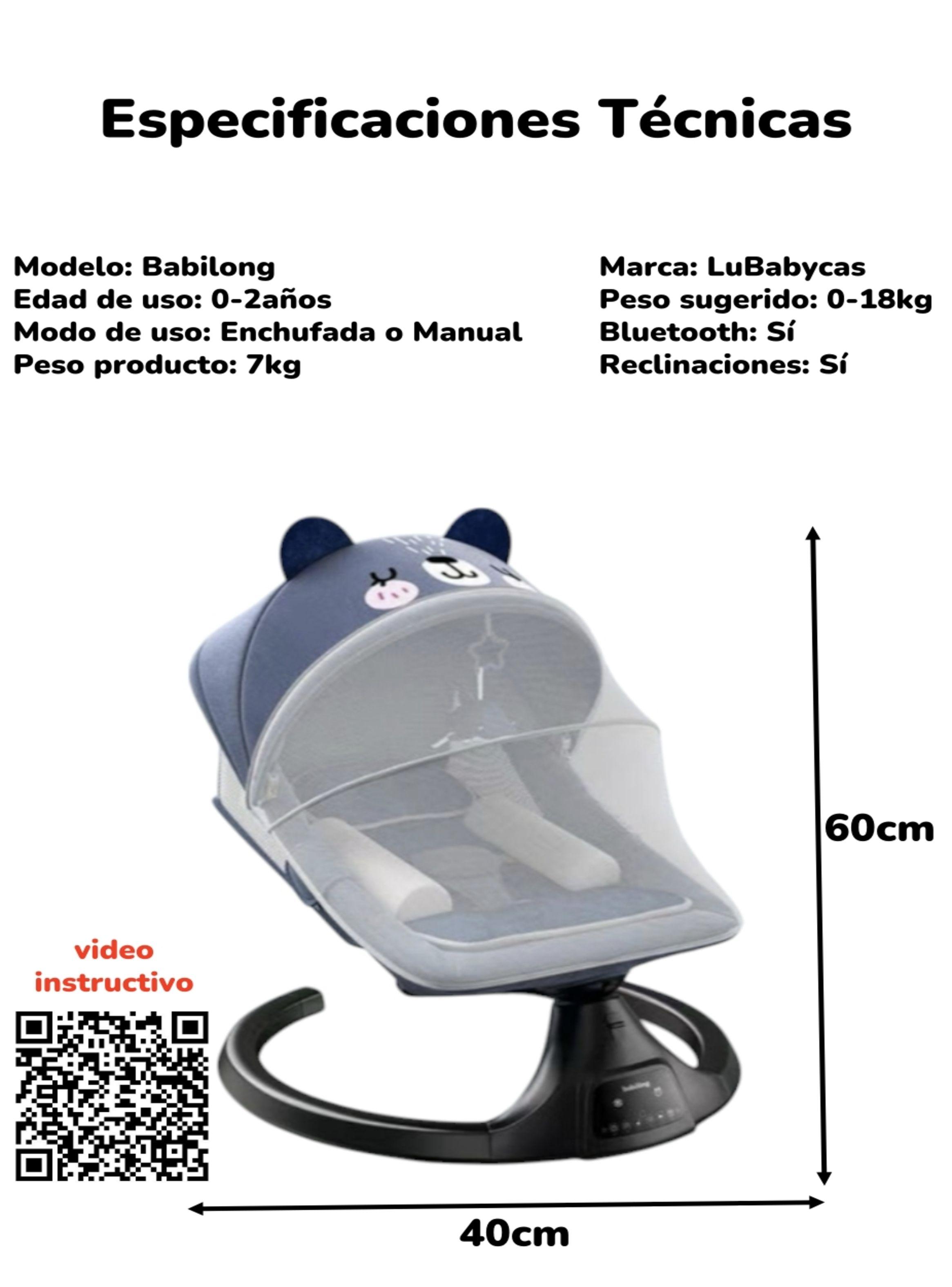 Mecedora Eléctrica Reclinable Bluetooth Lubabycas Universo-8