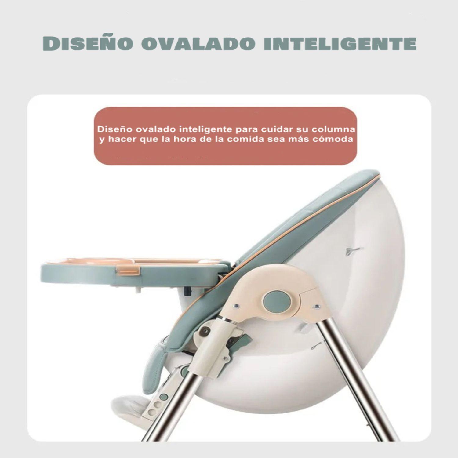 Silla De Comer Bebé Inteligente Plegable Rosada-4