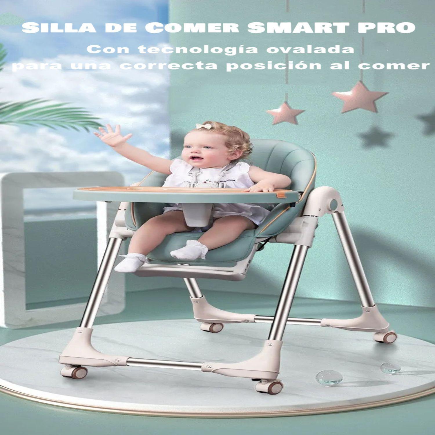Silla De Comer Bebé Inteligente Plegable Rosada-9