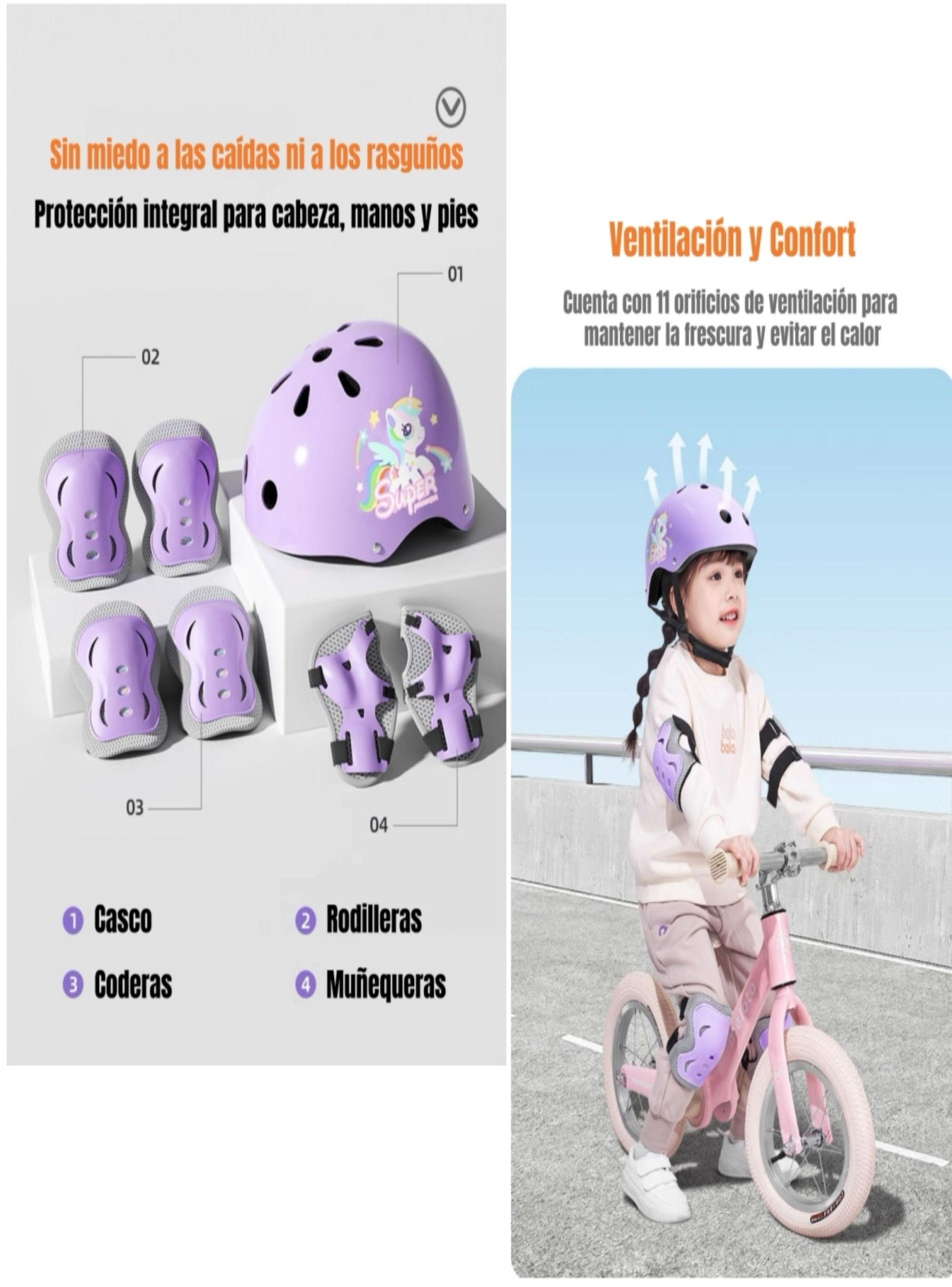 Casco Infantil Y Set De Protección 6 Piezas Súper LuBabycas-3