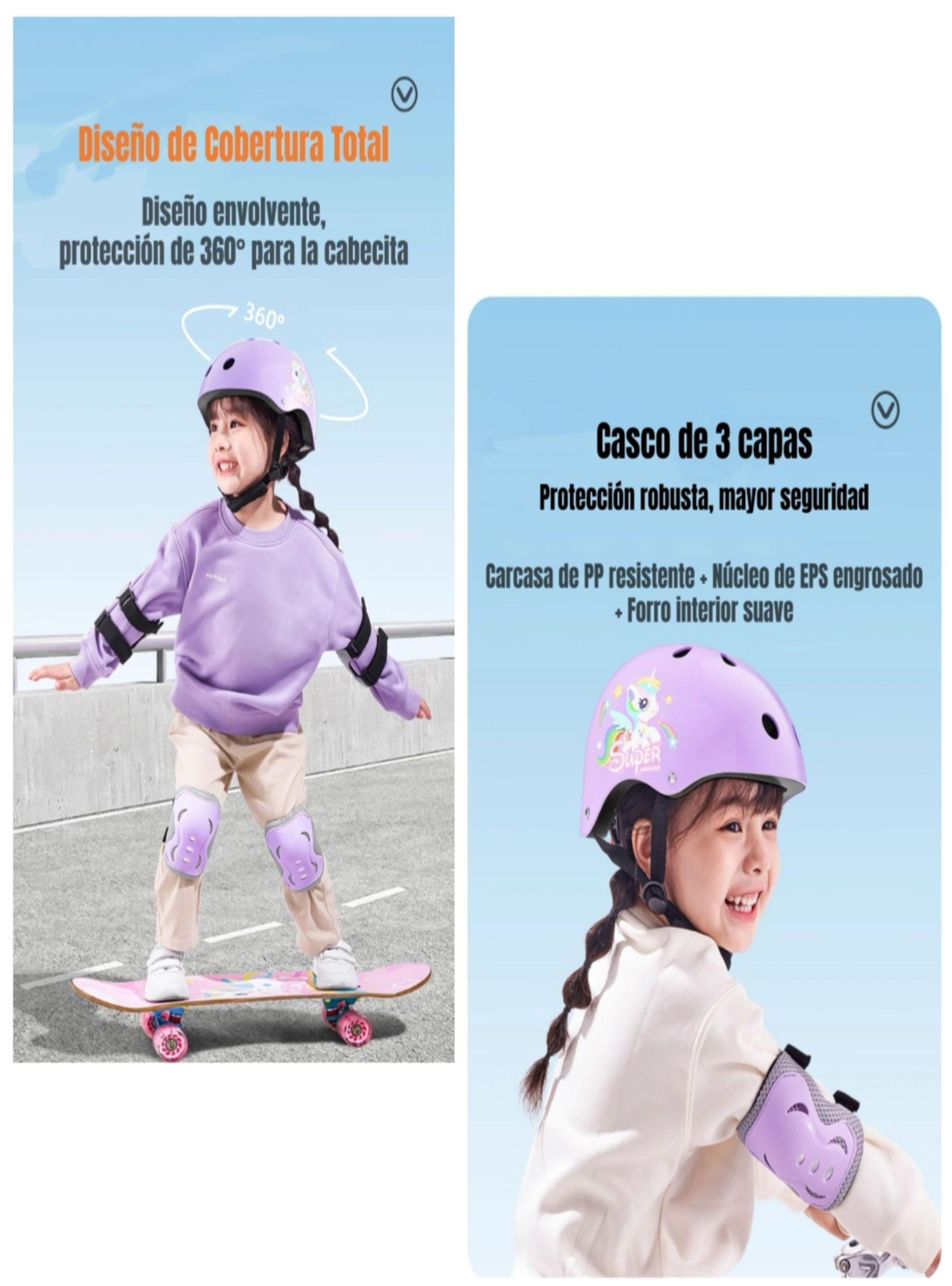 Casco Infantil Y Set De Protección 6 Piezas Súper LuBabycas-4