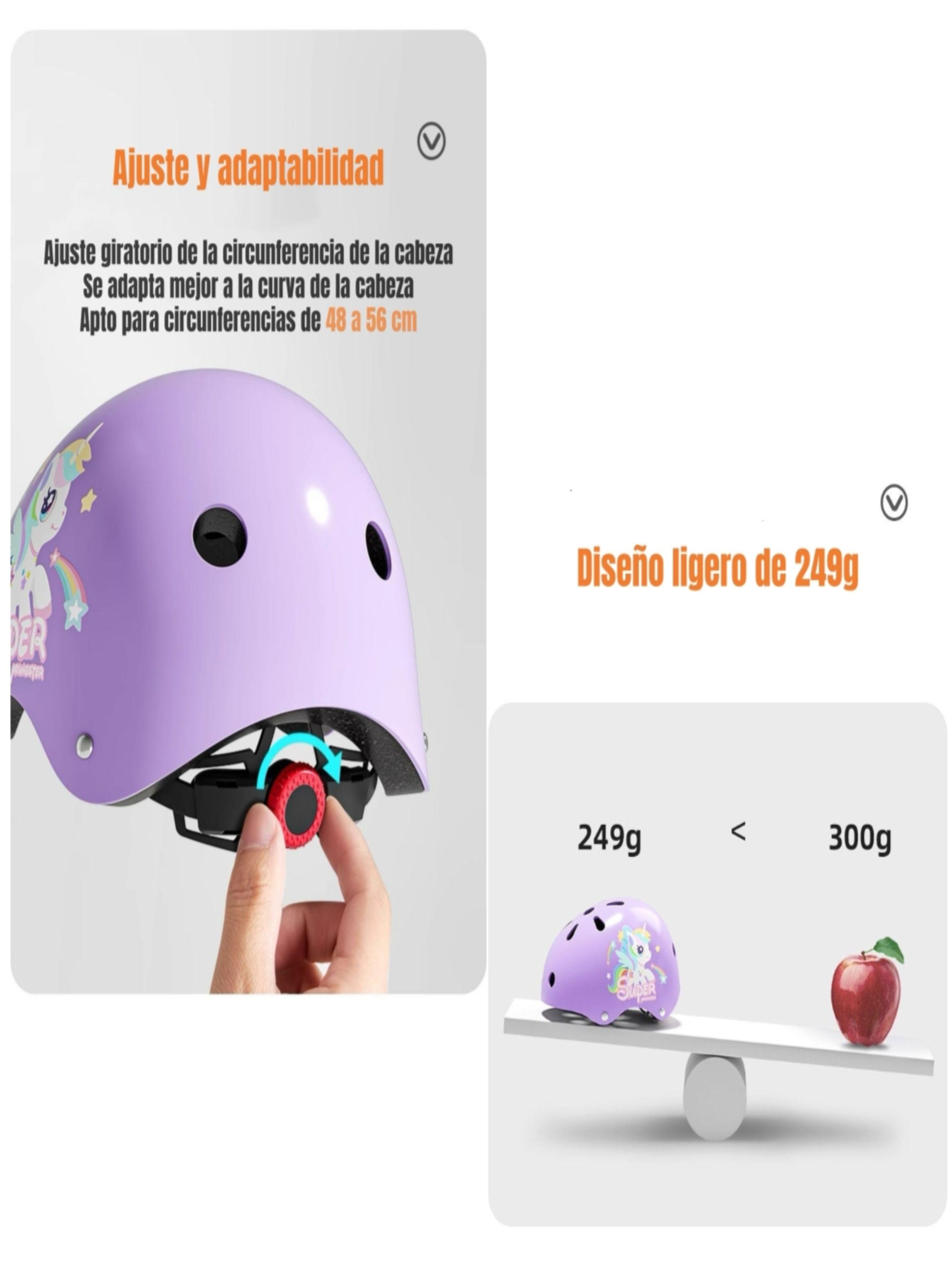 Casco Infantil Y Set De Protección 6 Piezas Súper LuBabycas-5