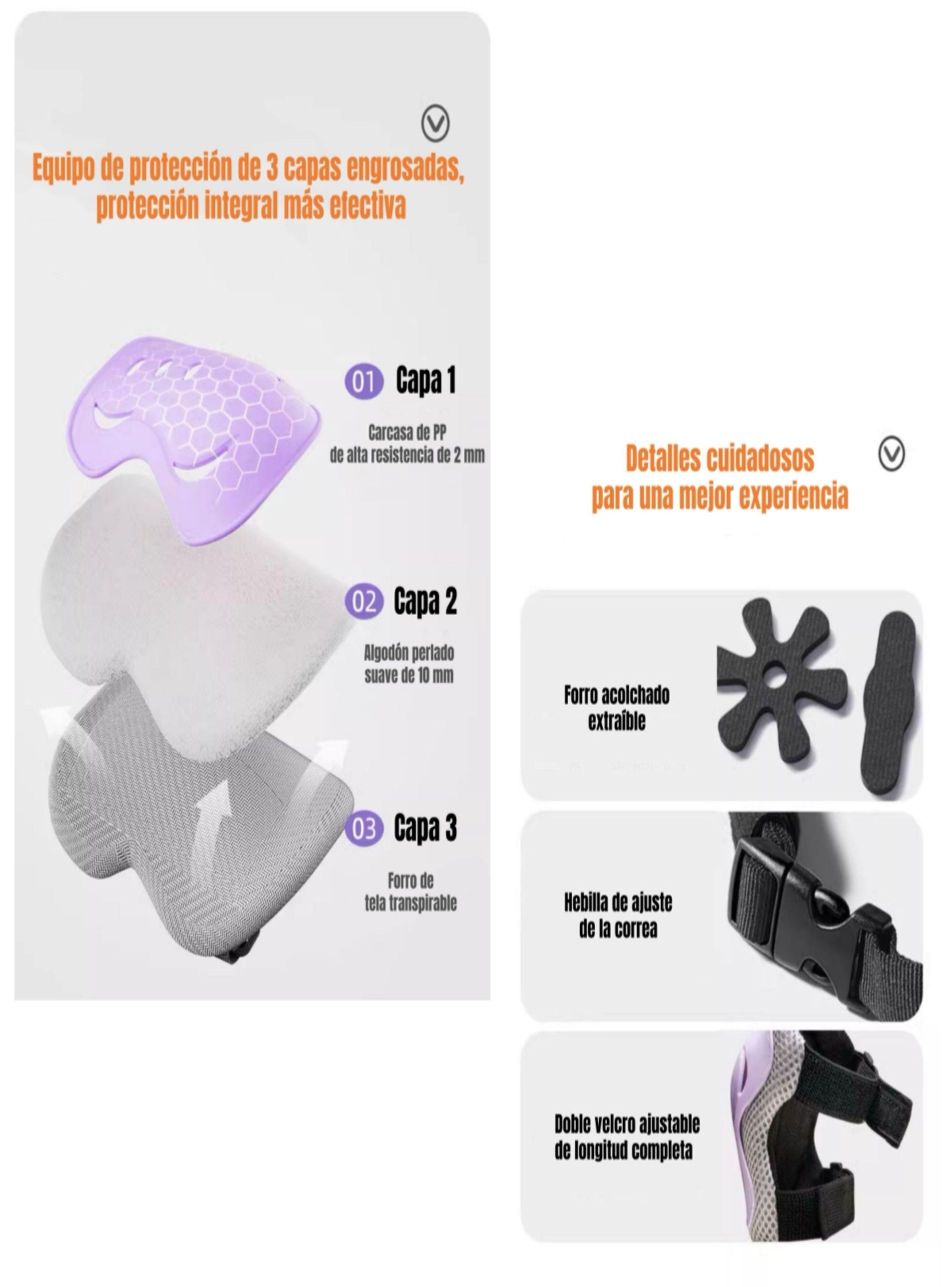 Casco Infantil Y Set De Protección 6 Piezas Súper LuBabycas-7