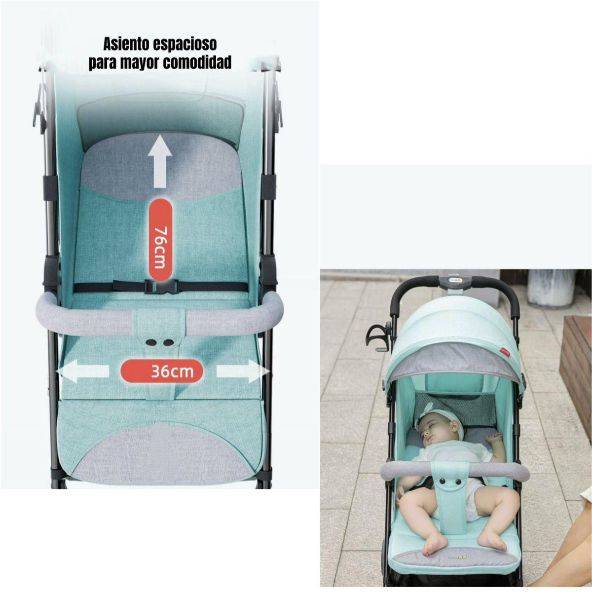 Coche De Paseo Reclinable Liviano Smart Negro LuBabycas-3