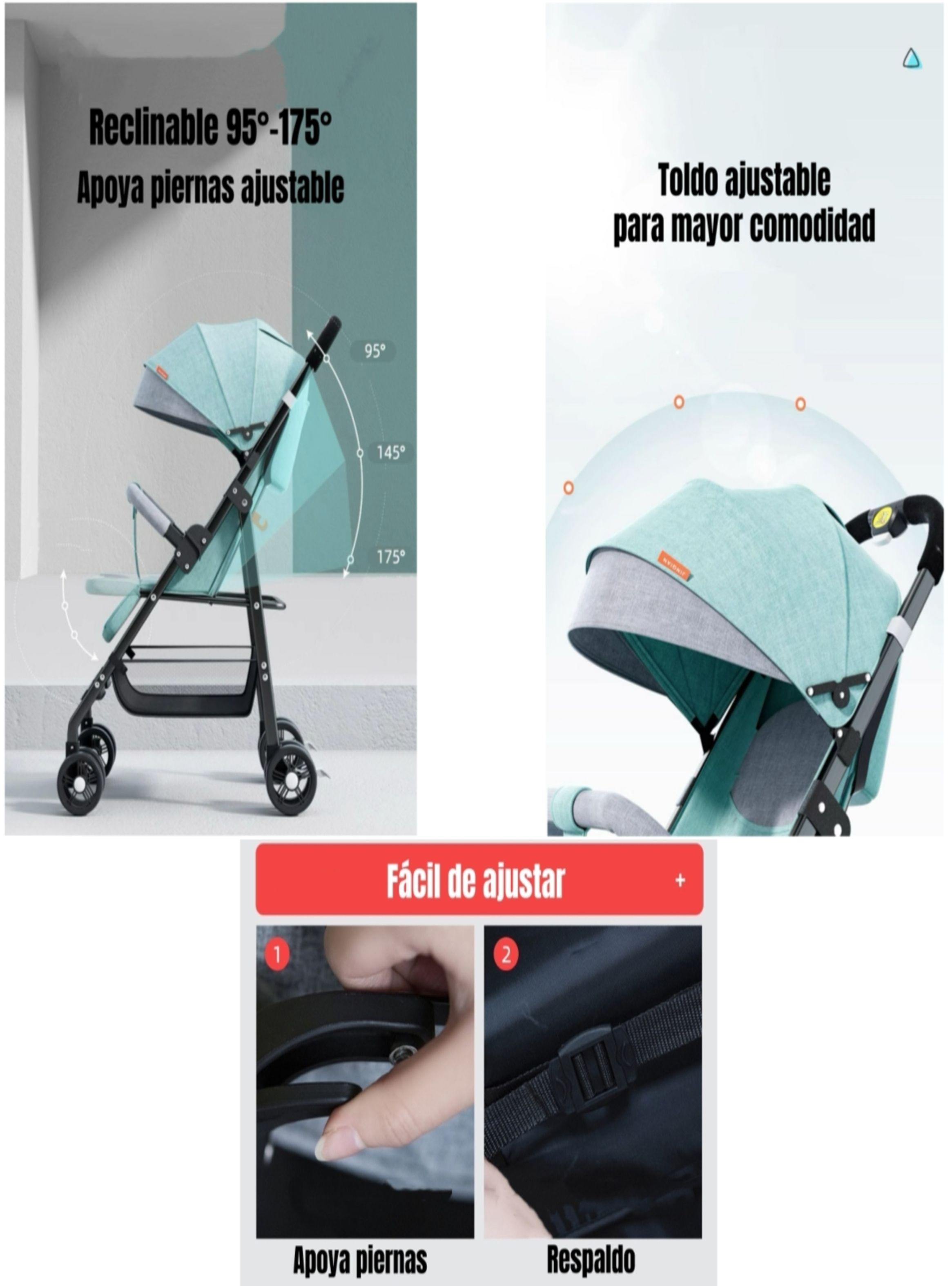 Coche De Paseo Reclinable Liviano Smart Negro LuBabycas-5