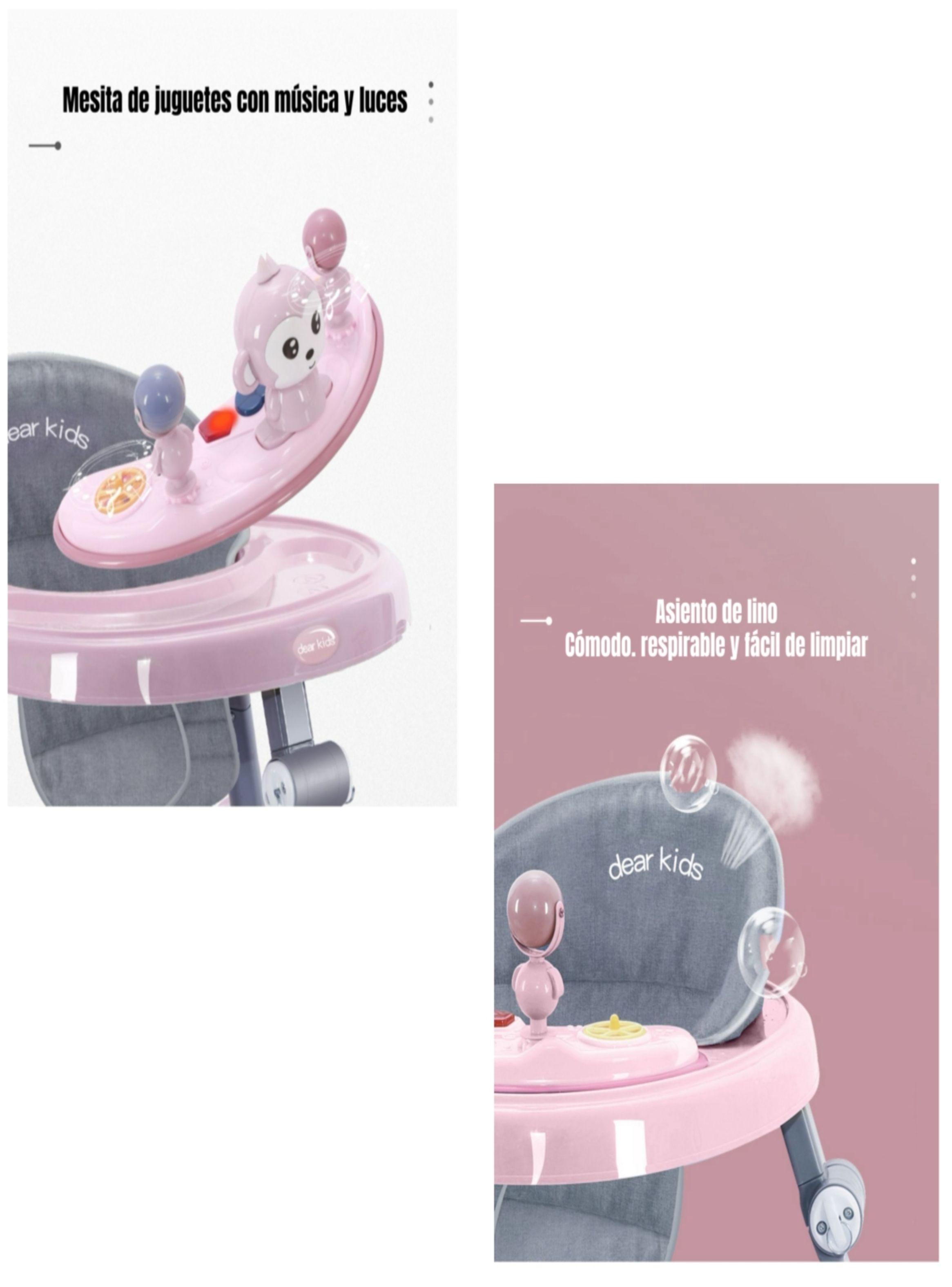 Andador Caminador Plegable Apoya Pies Bora Rosado LuBabycas-5