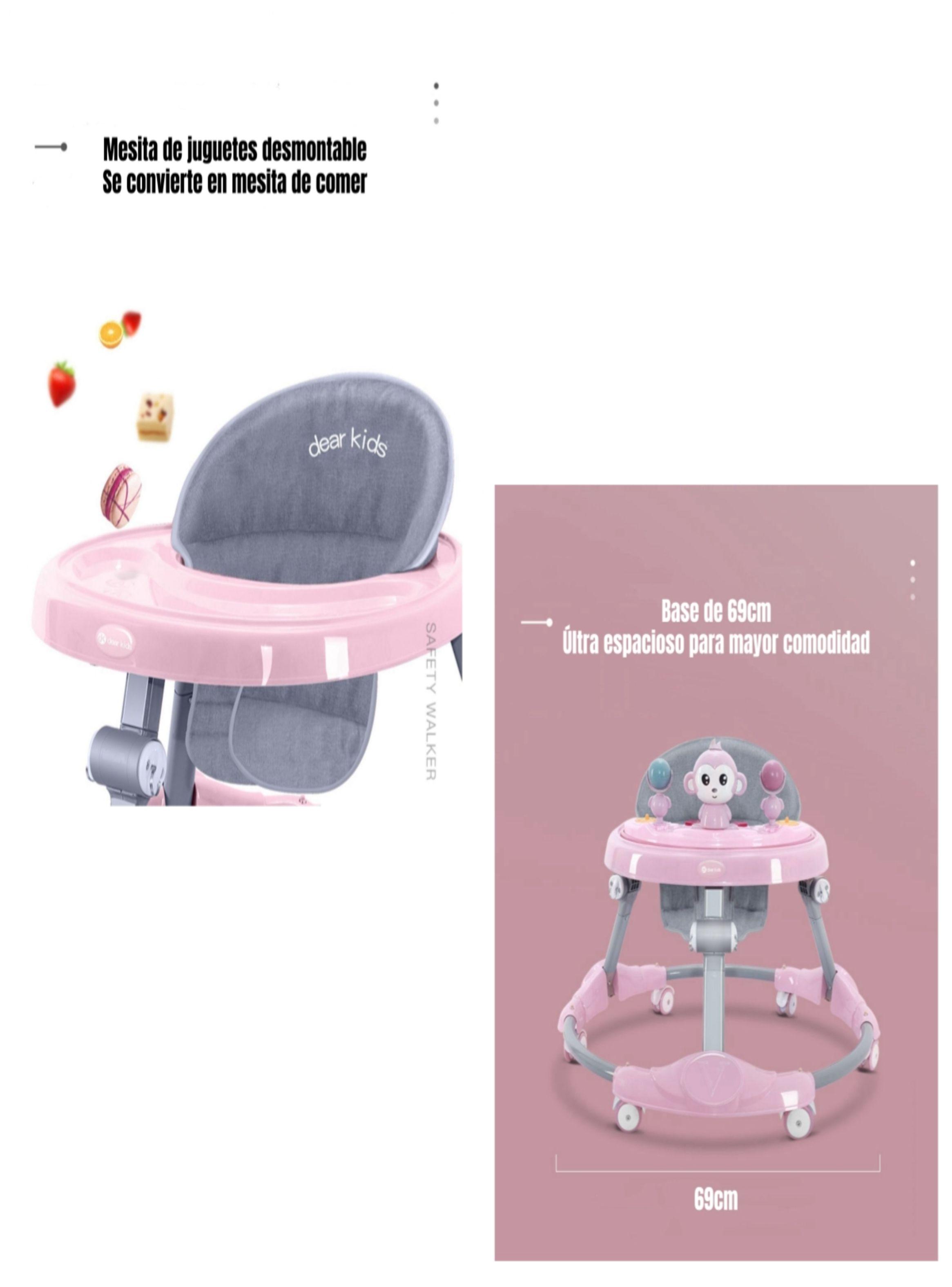 Andador Caminador Plegable Apoya Pies Bora Rosado LuBabycas-6