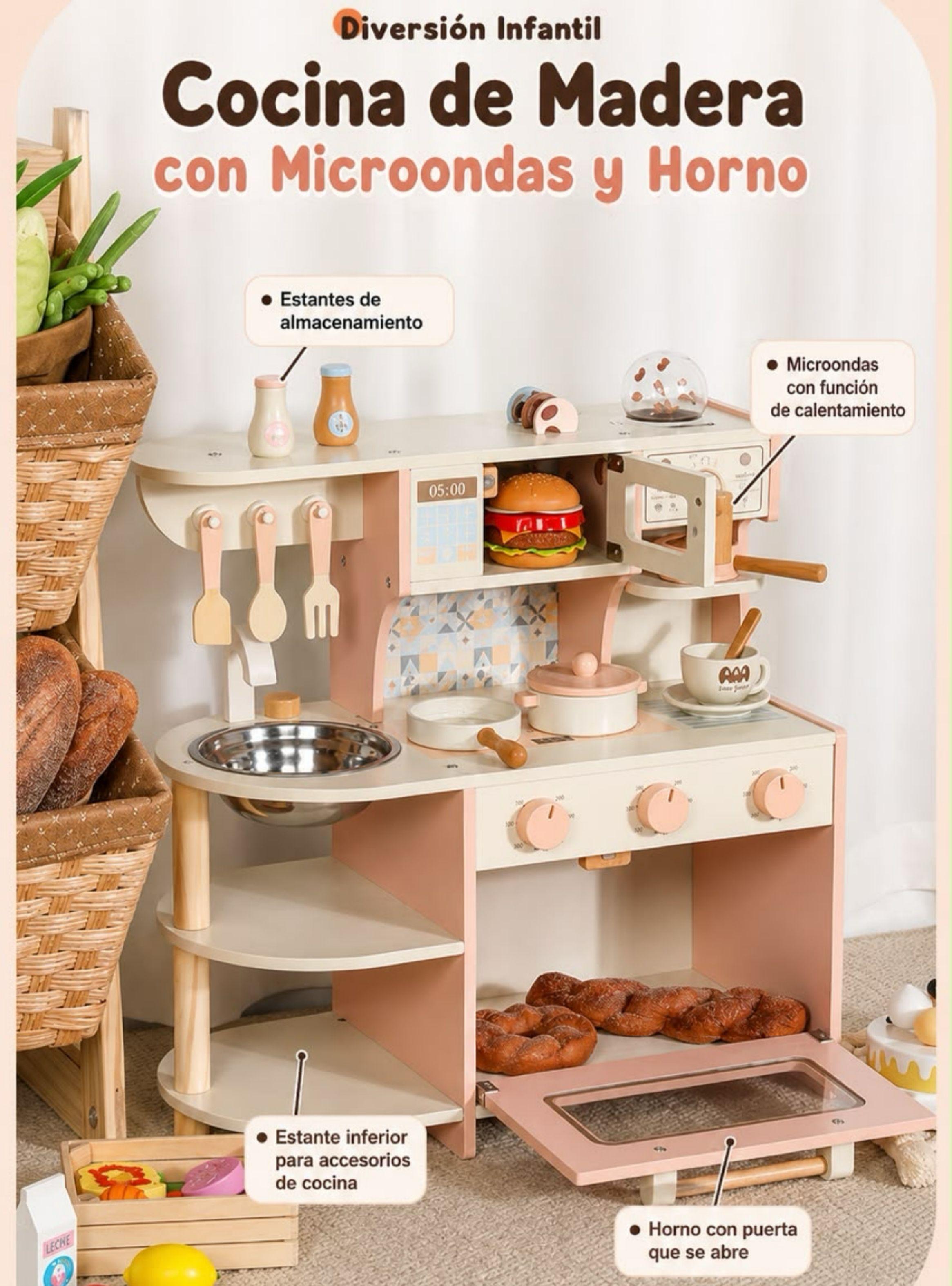 Cocina De Juguete Infantil Niños Madera Master LuBabycas-4