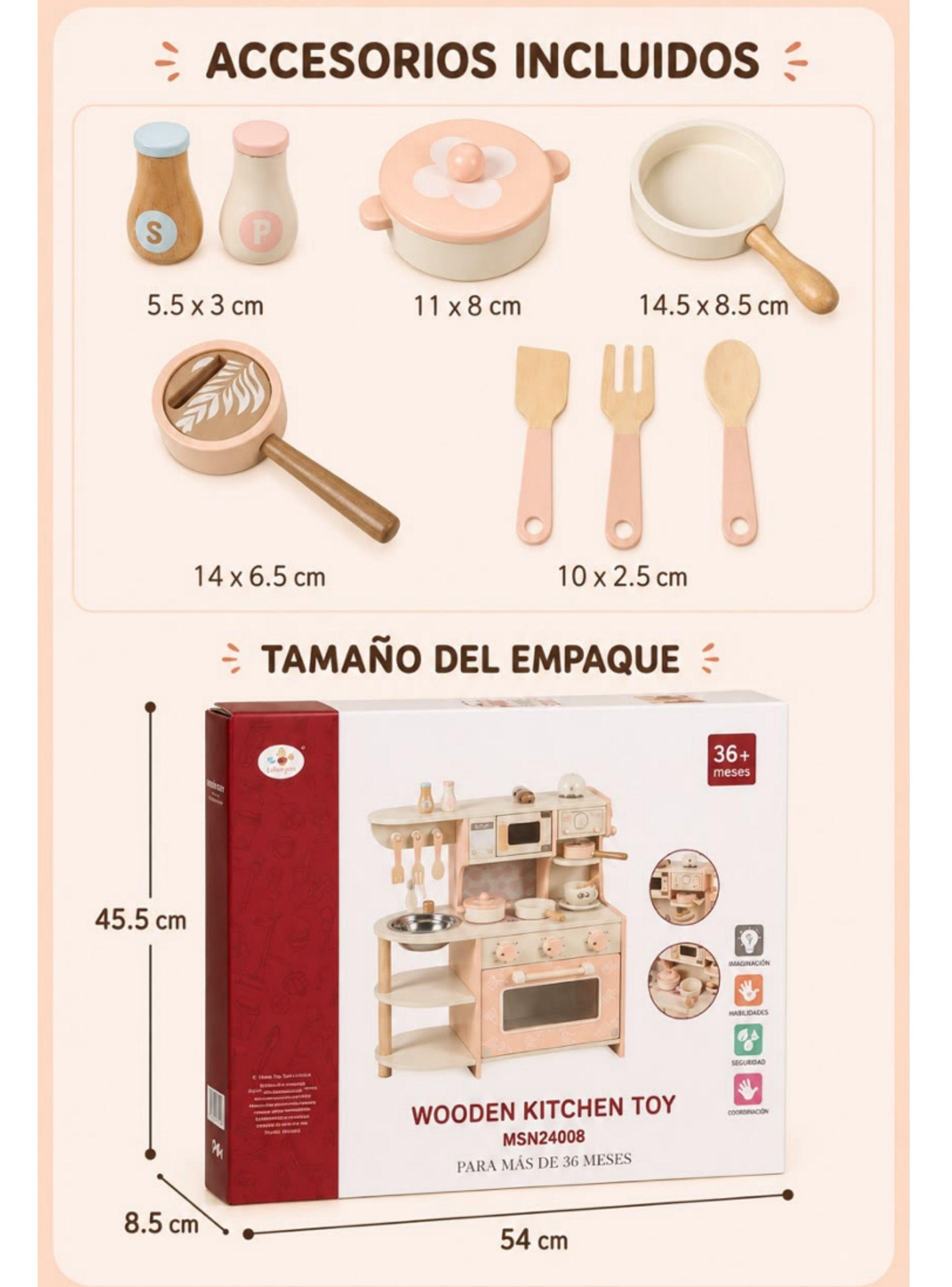 Cocina De Juguete Infantil Niños Madera Master LuBabycas-8