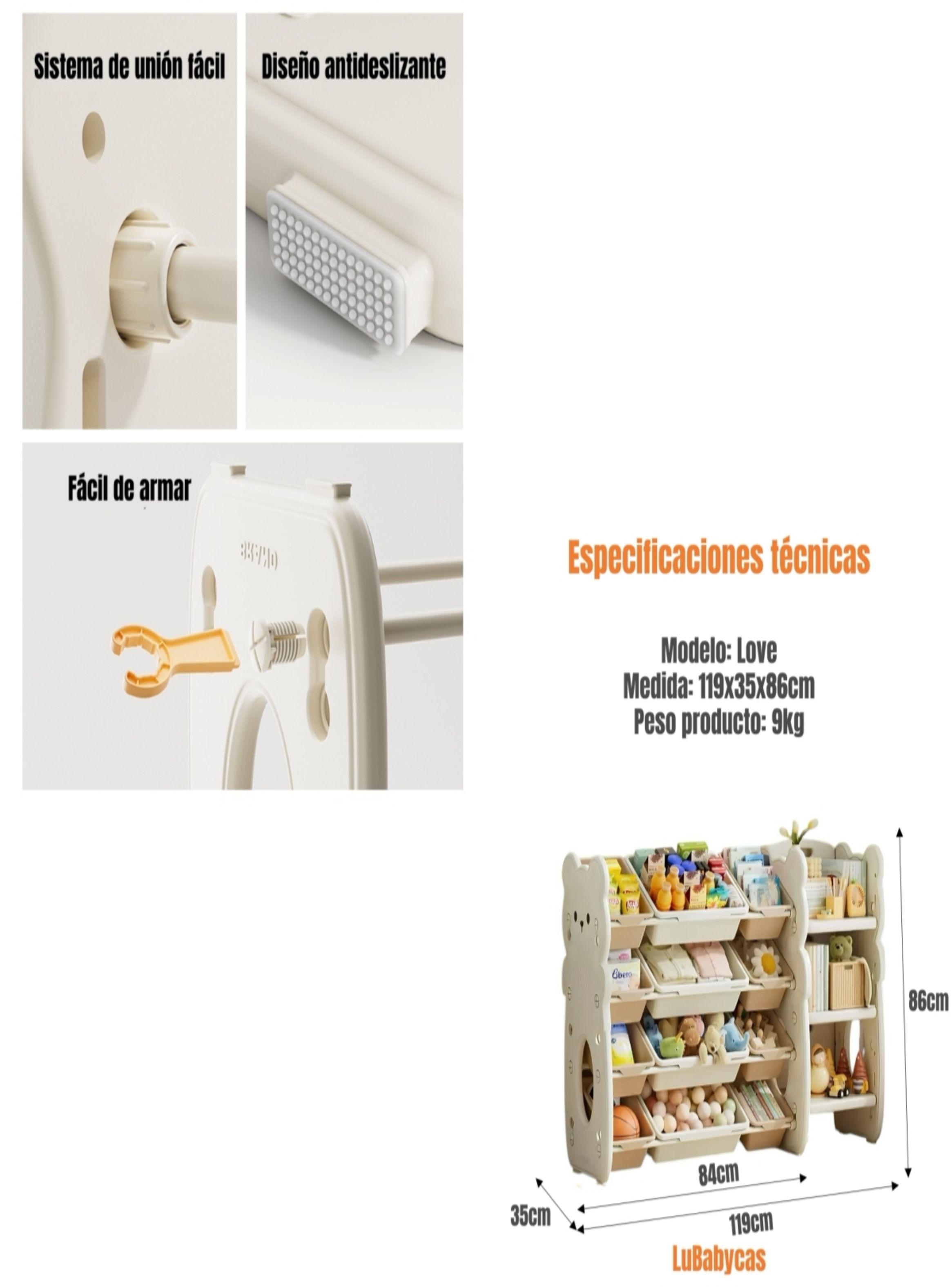 Estante Infantil Organizador De Juguetes Love LuBabycas-8