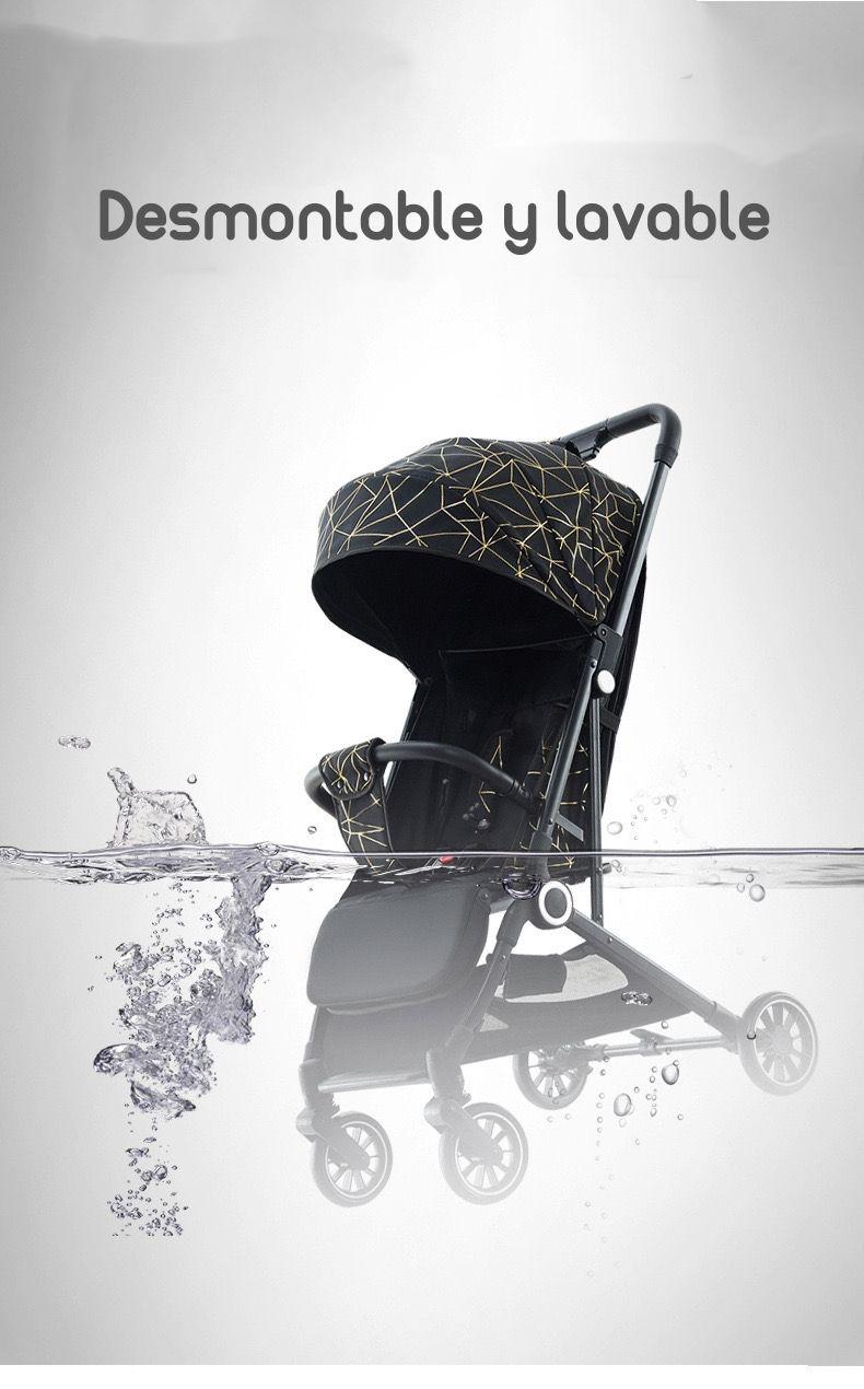 Coche de Paseo Últra Compacto LuBabycas Black-6