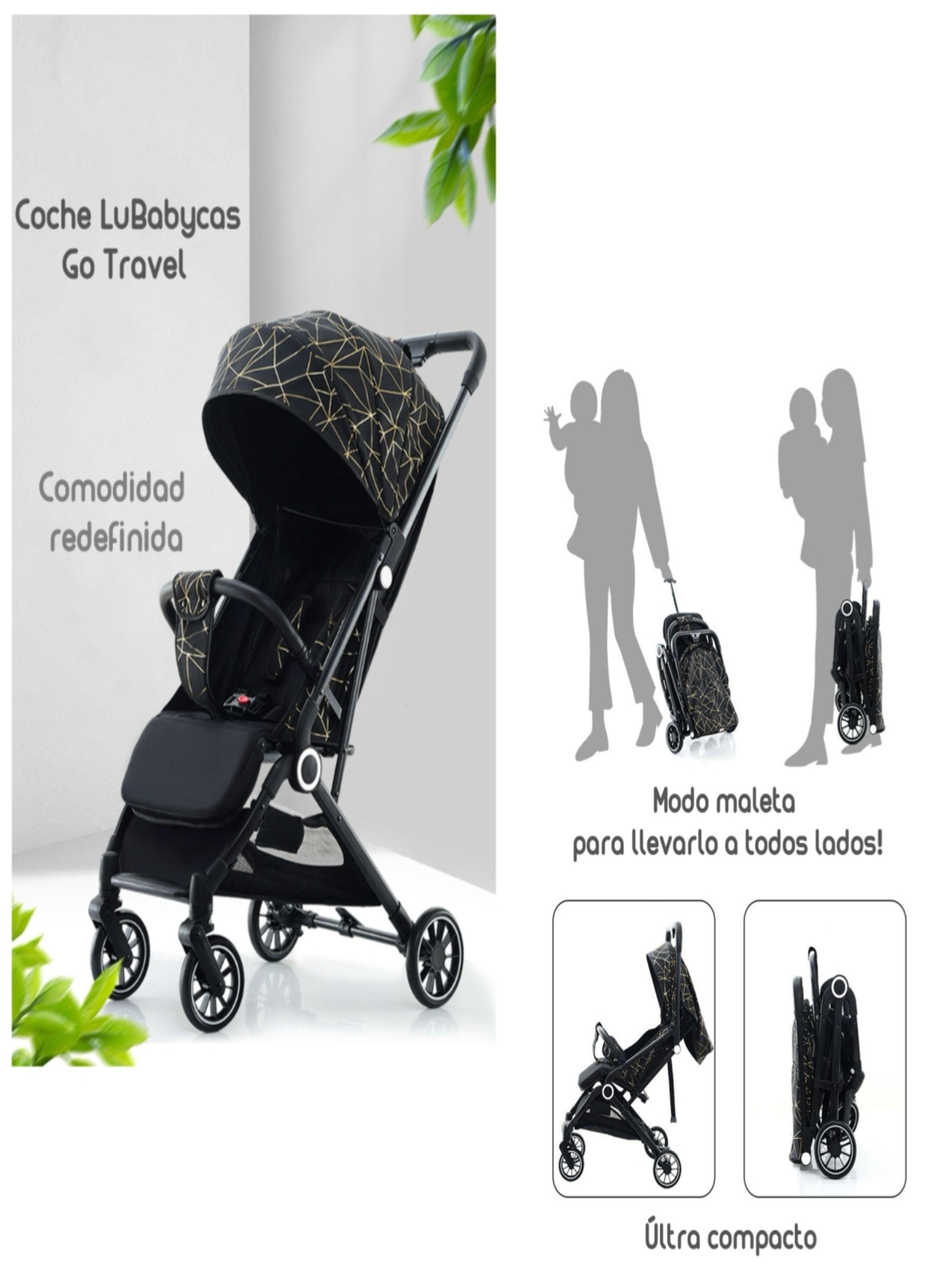 Coche de Paseo Últra Compacto LuBabycas Black-2