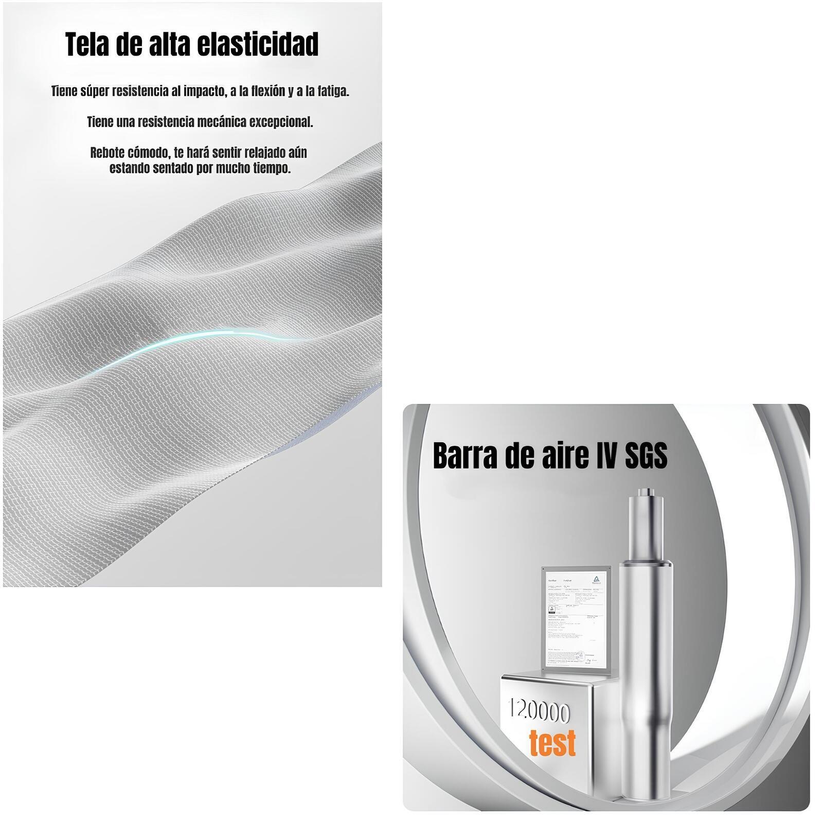 Silla De Escritorio Reclinable Premium E13 Gris LuBabycas-5