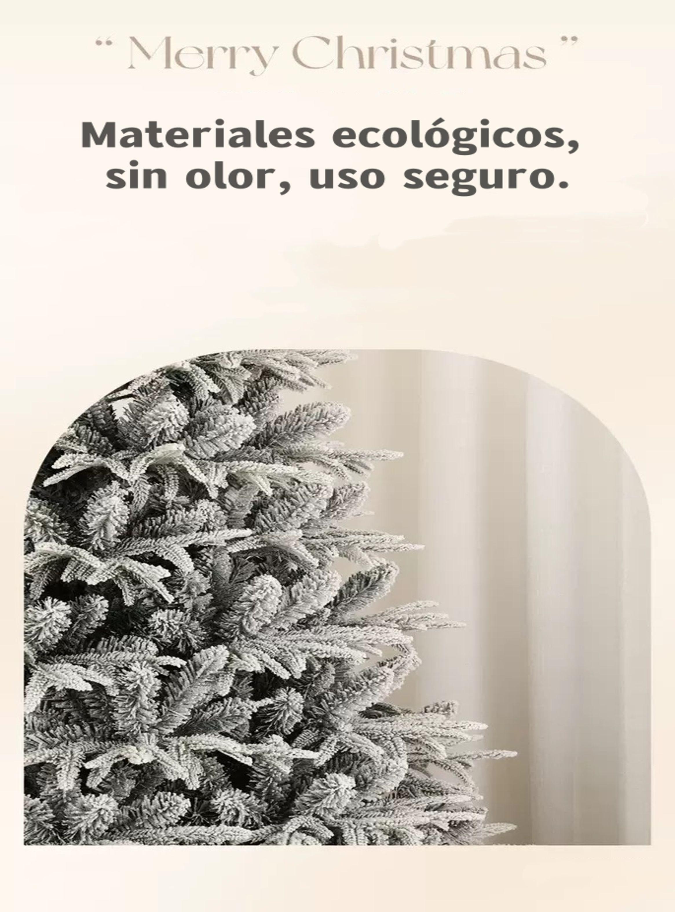 Árbol De Navidad Pino Blanco Con Base Metal 180cm-3