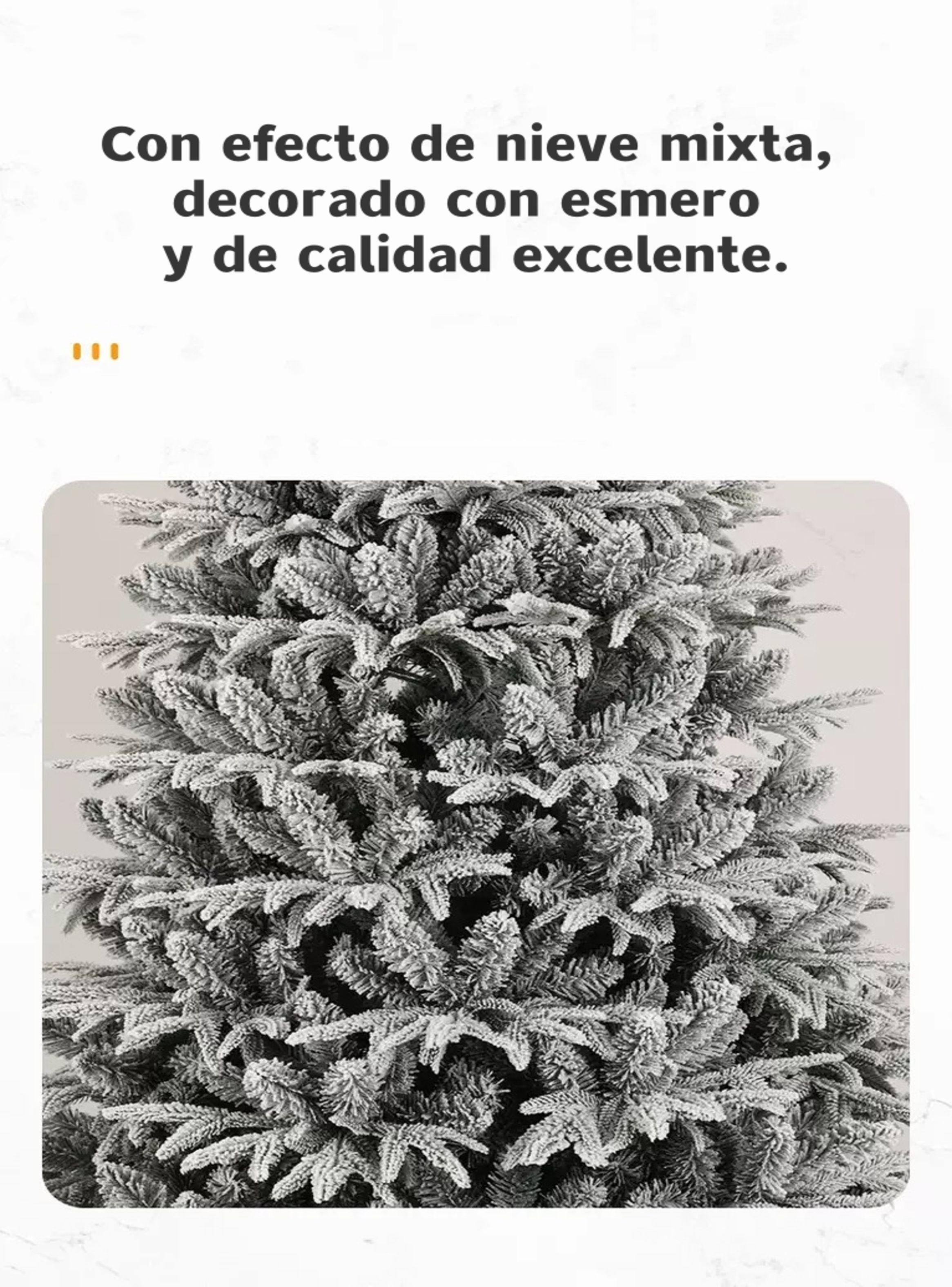 Árbol De Navidad Pino Blanco Con Base Metal 180cm-4