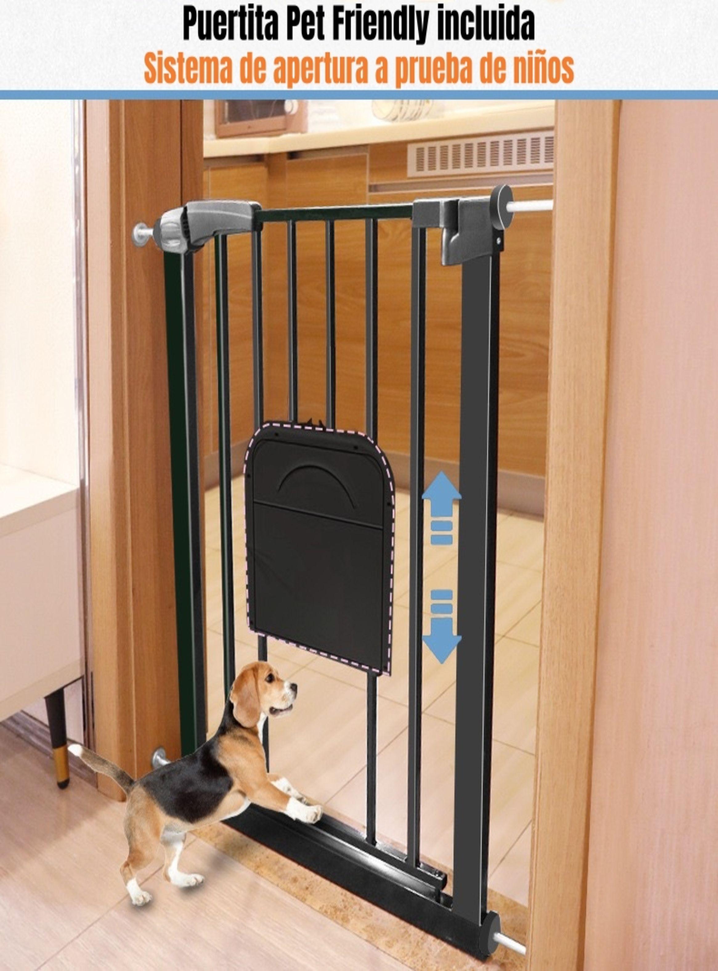 Puerta Seguridad Bebé Puertita Mascota 77-102cm LuBabycas-5