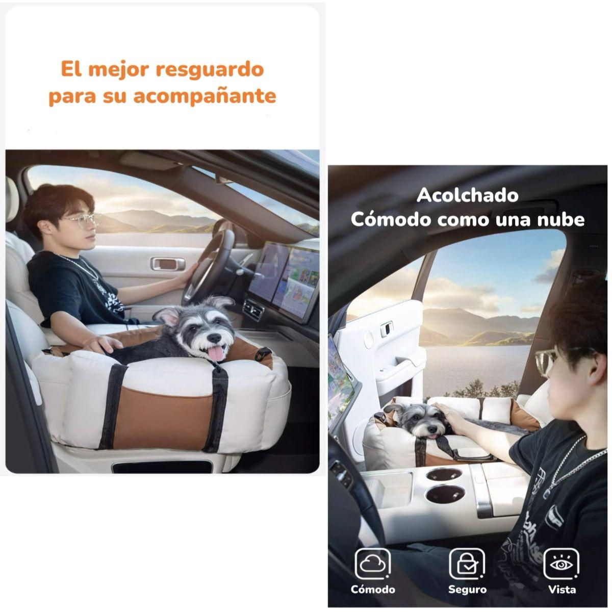 Bolso De Asiento Portatil Transportador 3 En 1 Mascota Auto-2