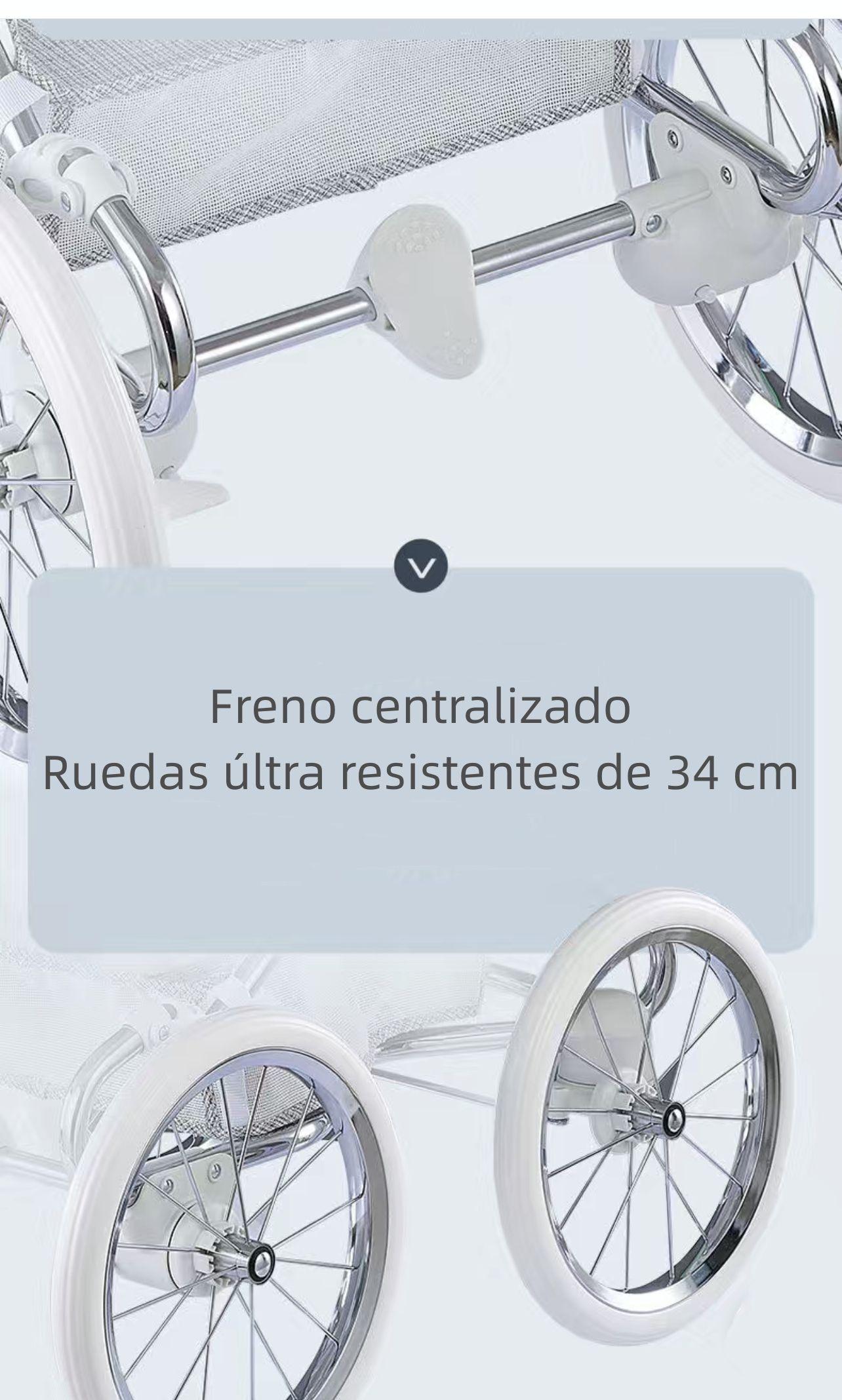 Coche Lujoso Royal De Coolbaby 2 Piezas Gris By Lubabycas-5