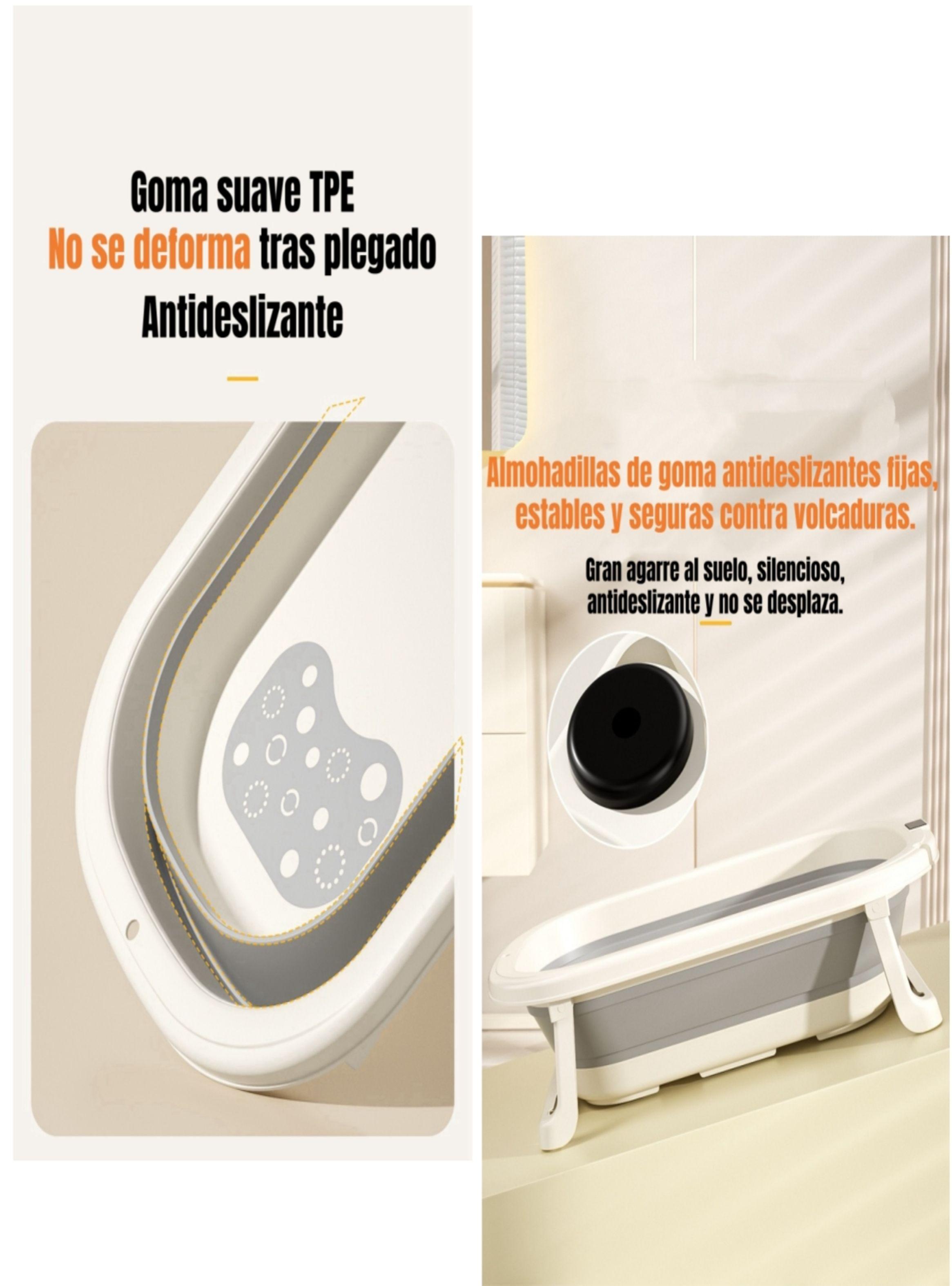 Bañera Plegable Con Termómetro Cojin Y Más Accesorios Rosada-5
