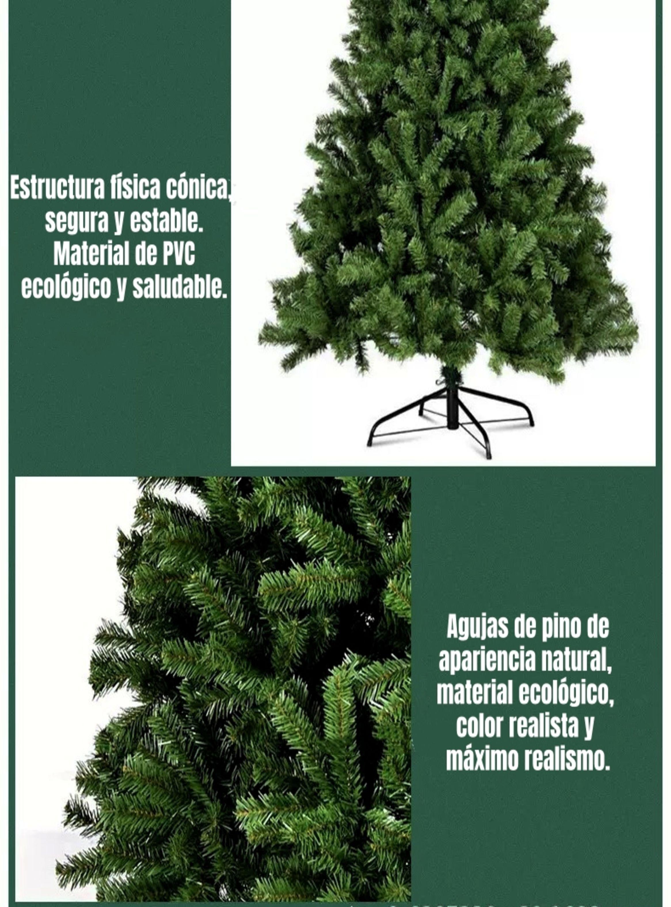 Árbol De Navidad Pino Verde Con Base Metal 180cm LuBabycas-4