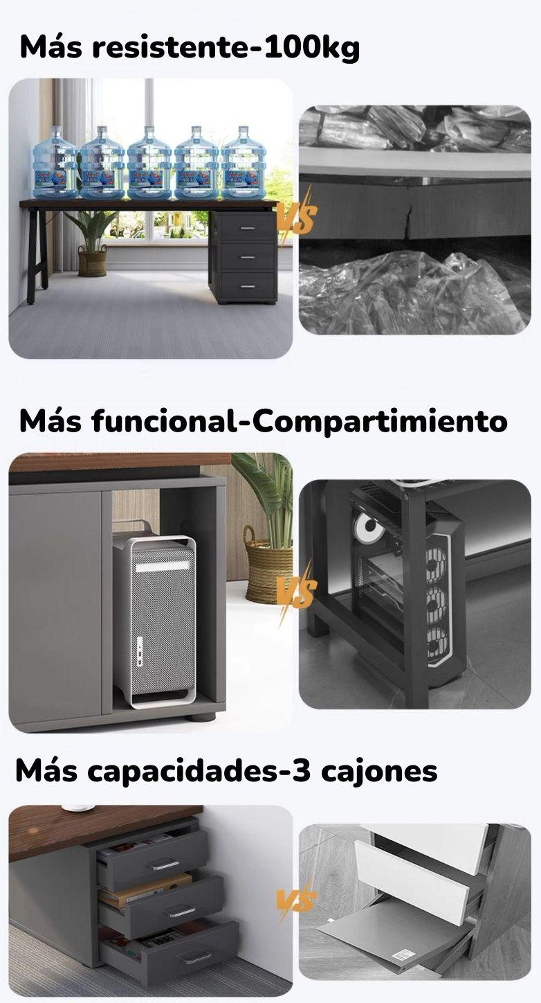 Escritorio 140cm Con Cajones Compartimiento Cloud LuBabycas-3