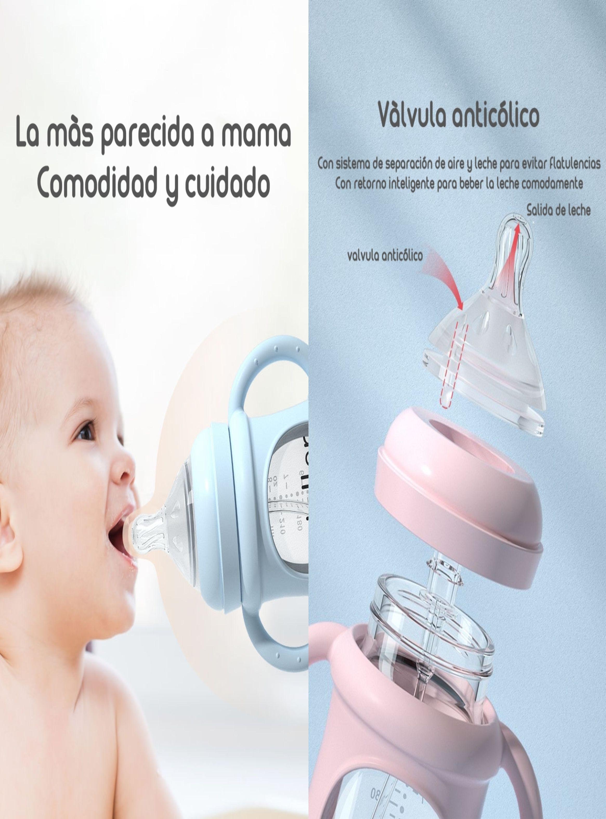 Mamaderas Con Chupetes Y Protector Lubabycas Rosada-5