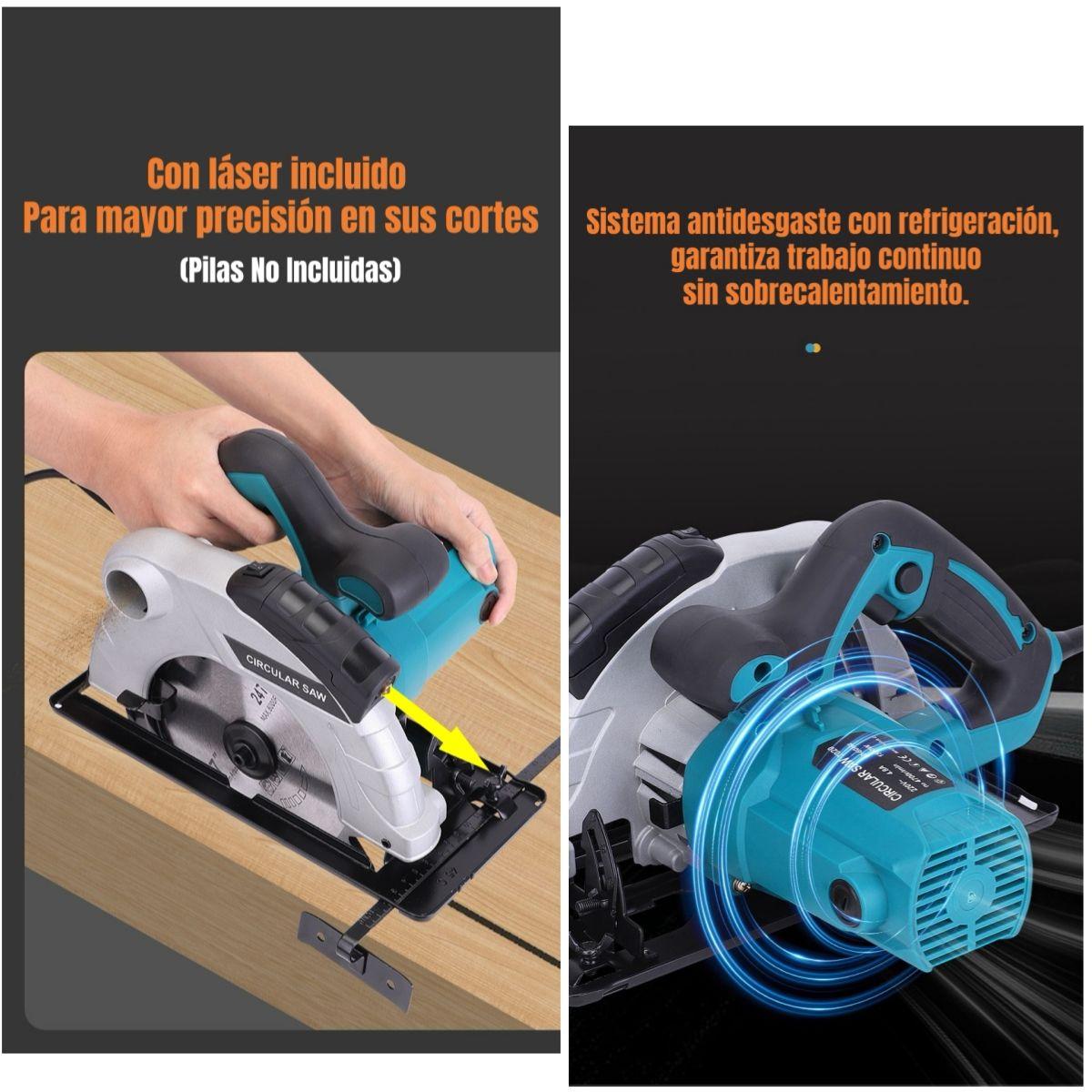 Sierra Circular Eléctrica Con Láser 7-1/4" 1800W G01-4