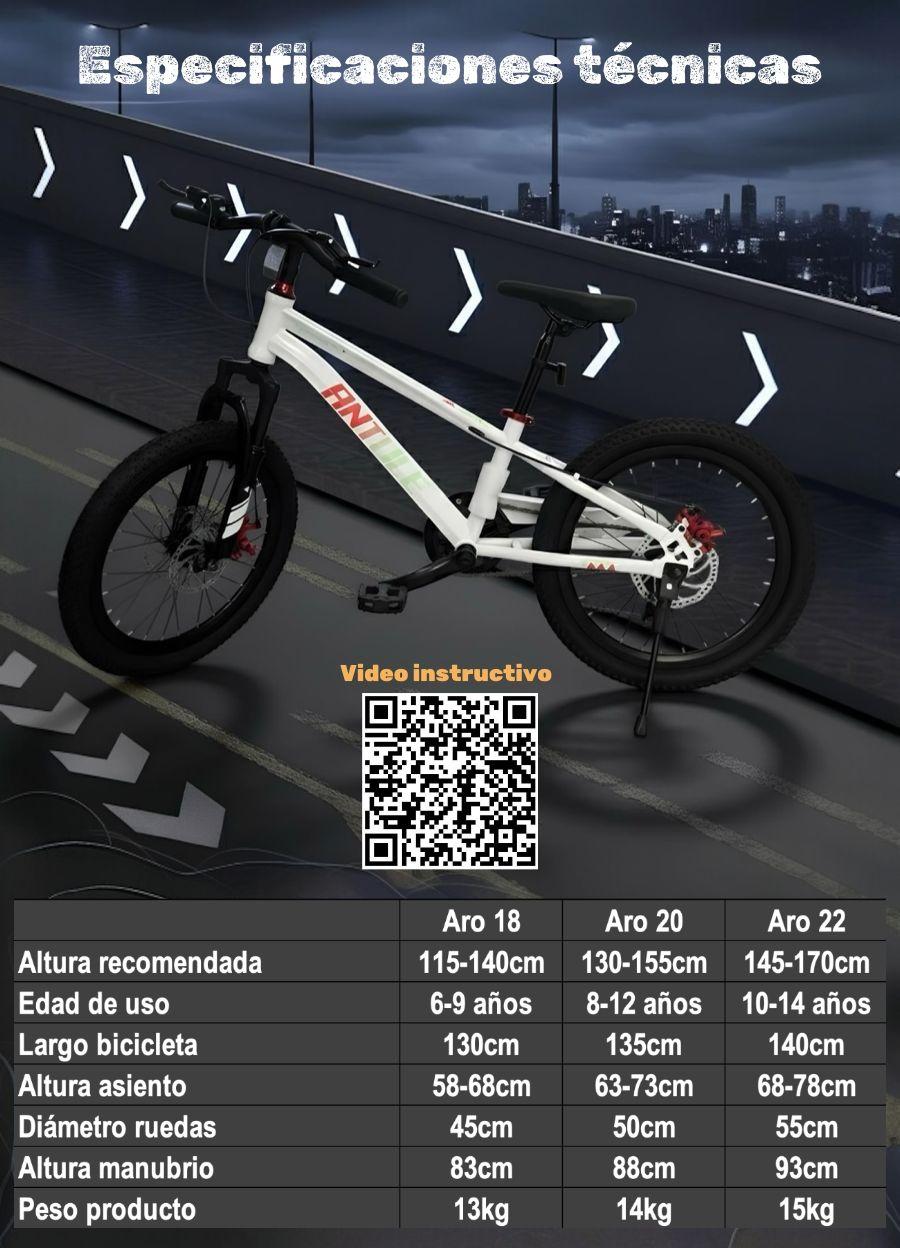 Bicicleta Infantil 10-14 Años Aro 22 Nexa LuBabycas-7