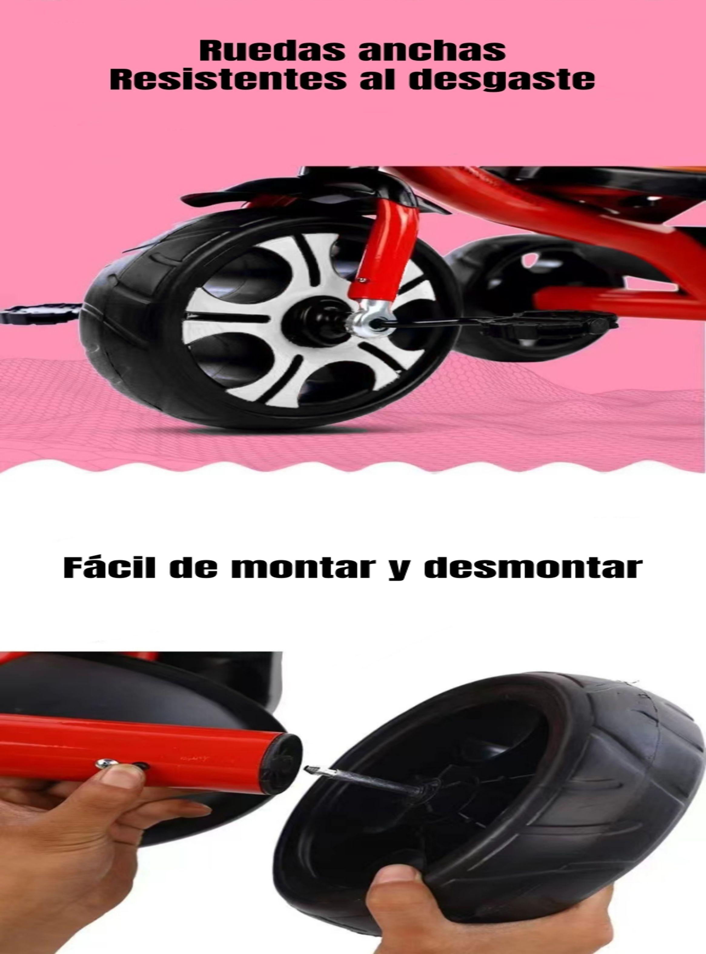 Triciclo Infantil Con Canastos 5 Años Unix Rojo LuBabycas-7