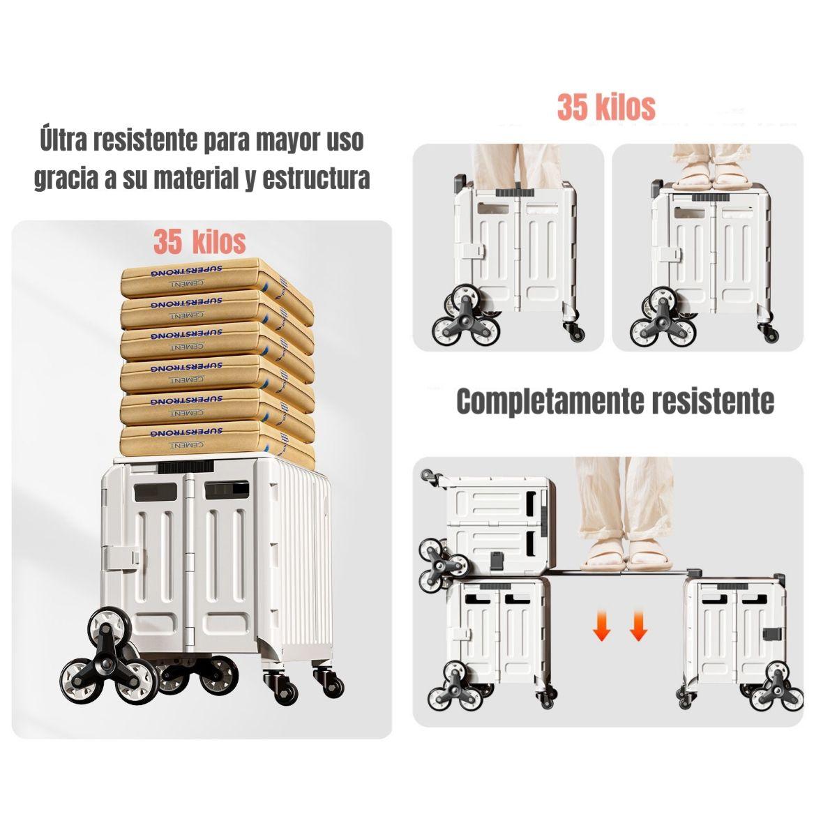 Carrito de Compras Plegable Con Ruedas Trepadoras LuBabycas-6
