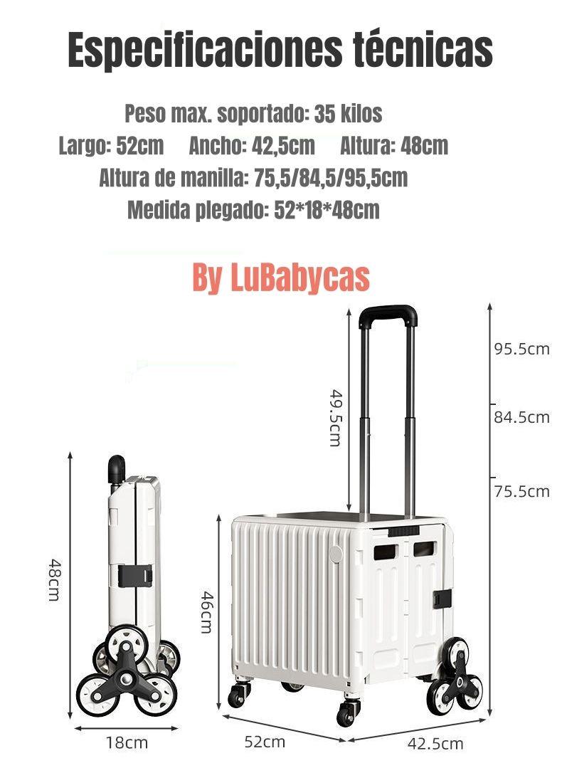 Carrito de Compras Plegable Con Ruedas Trepadoras LuBabycas-7