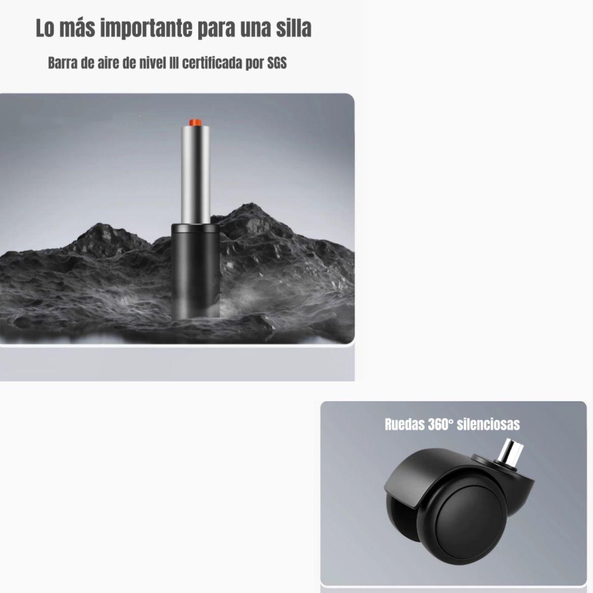 Silla de Escritorio Premium Con Apoya Pies Negra LuBabycas-6