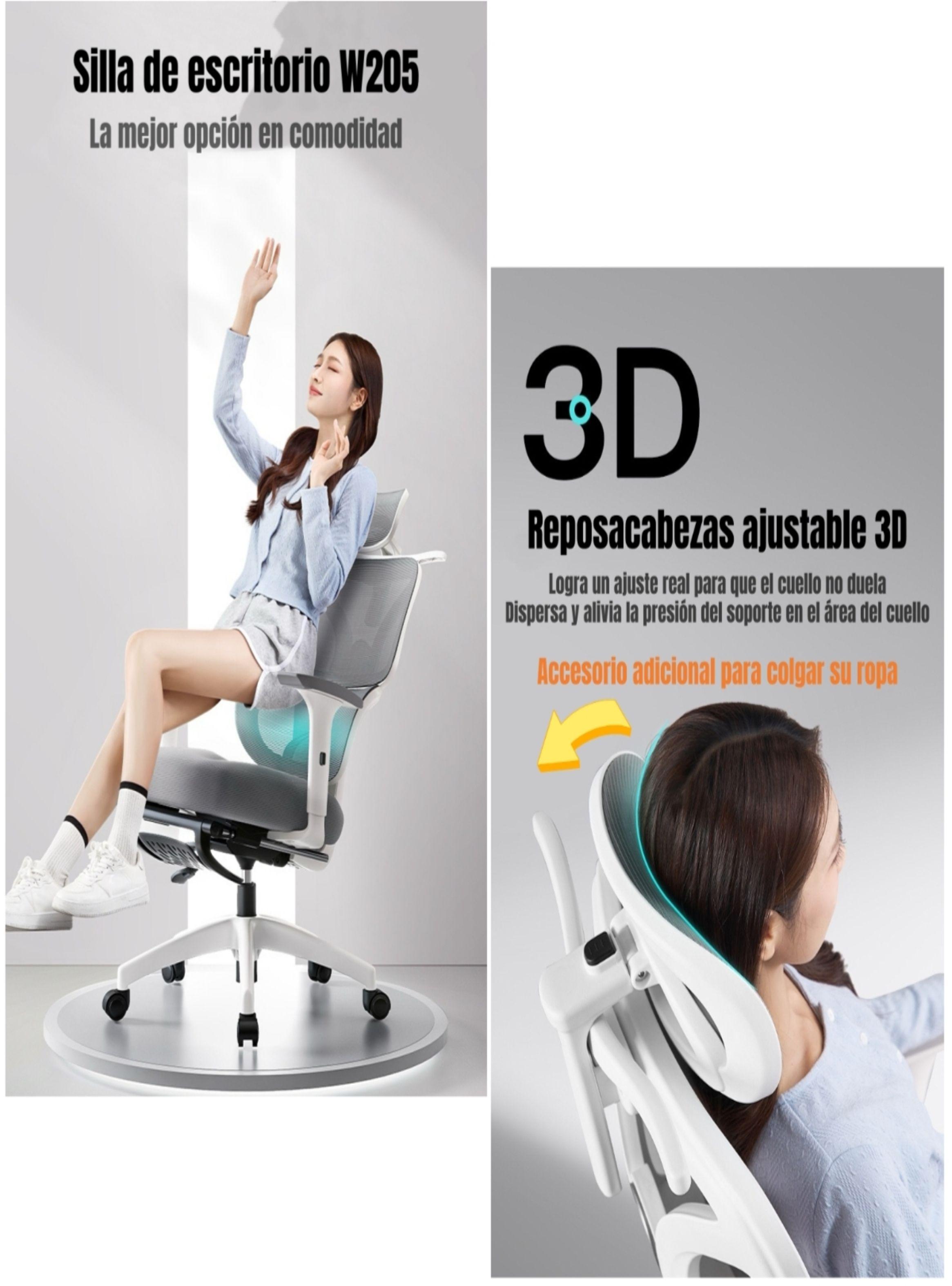 Silla de Escritorio W205 Con Apoya Pies Negra LuBabycas-2