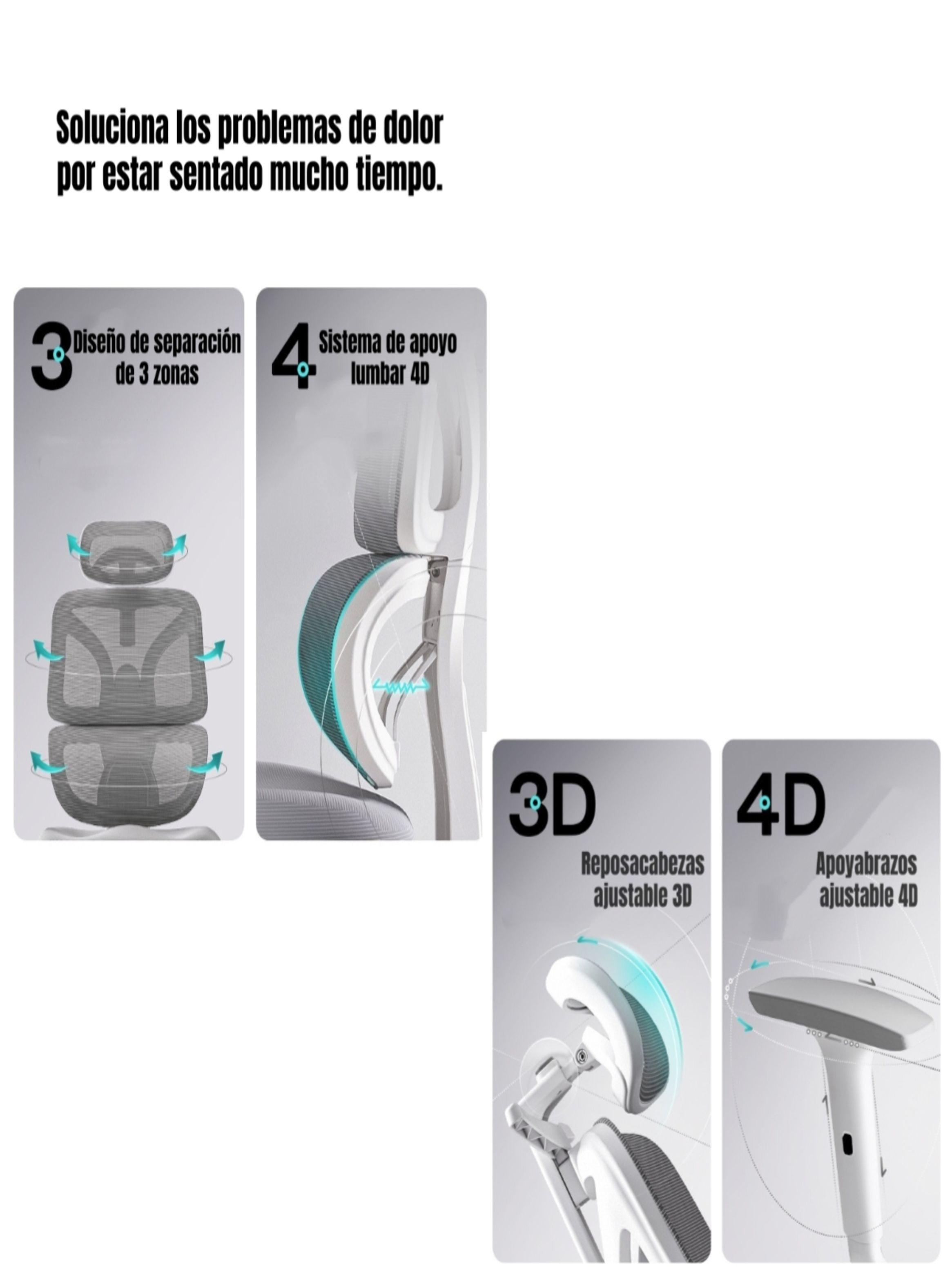 Silla de Escritorio W205 Con Apoya Pies Negra LuBabycas-3