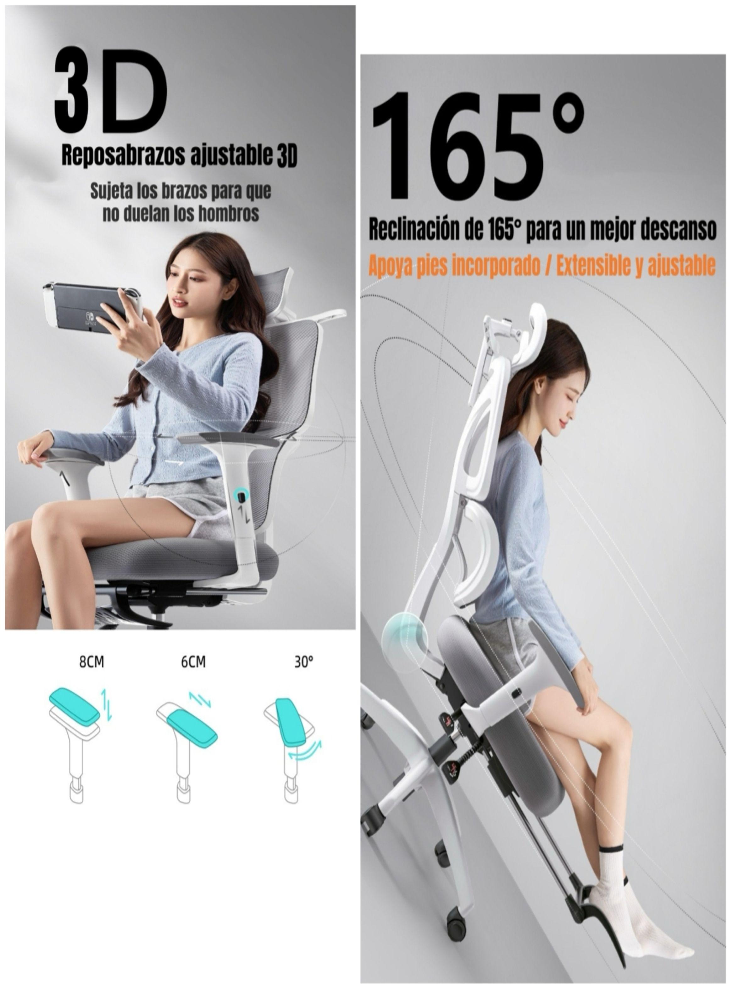 Silla de Escritorio W205 Con Apoya Pies Negra LuBabycas-6