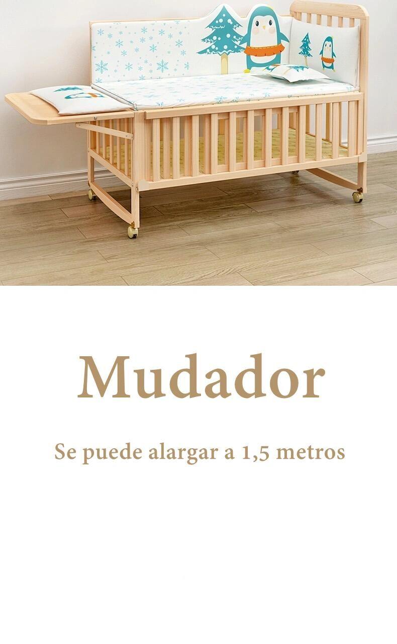 Cuna Colecho Madera Pack&Play LuBabycas Con Mudador-5