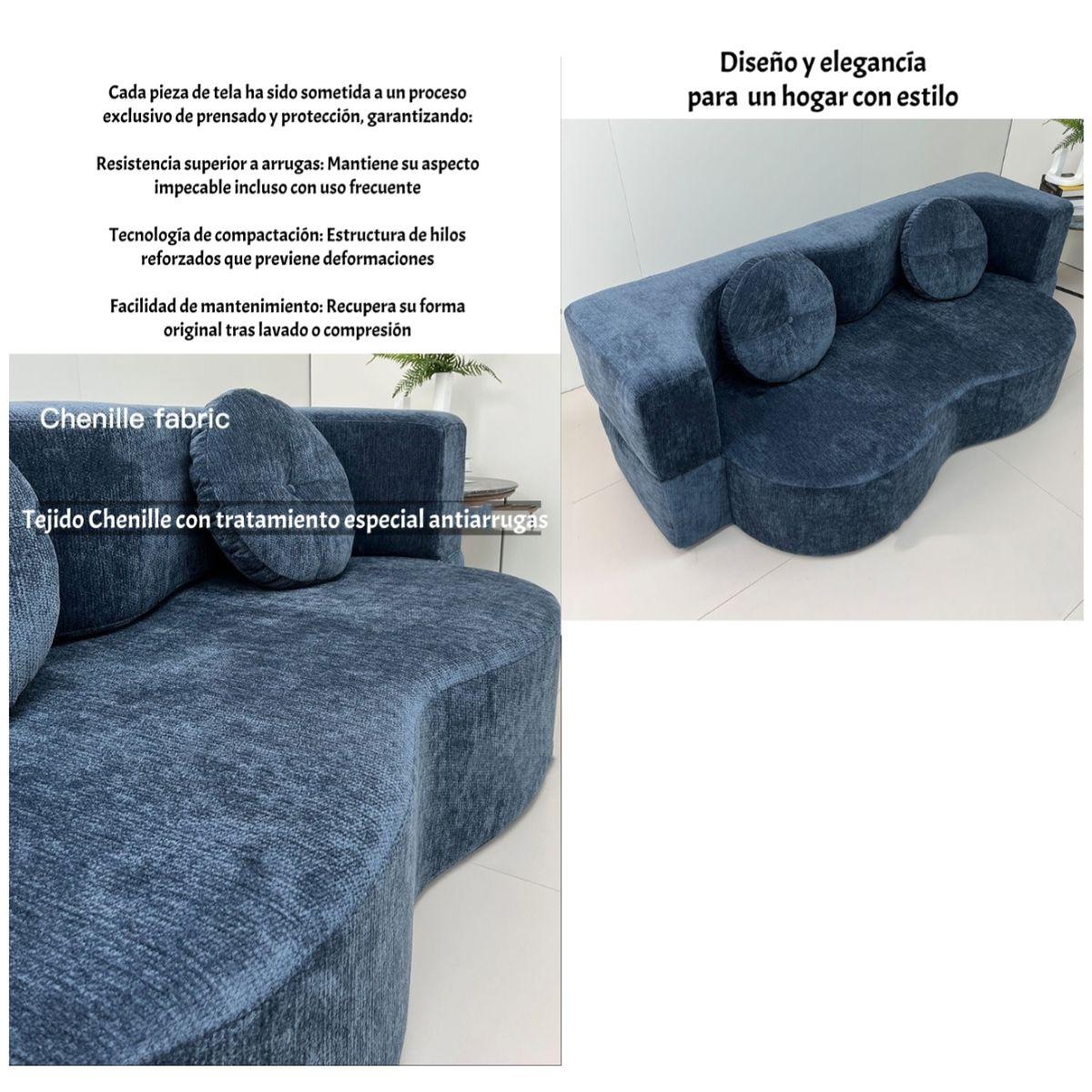 Sillon Sofa Cama Comprimido Combinable 200cm K25 Café-6