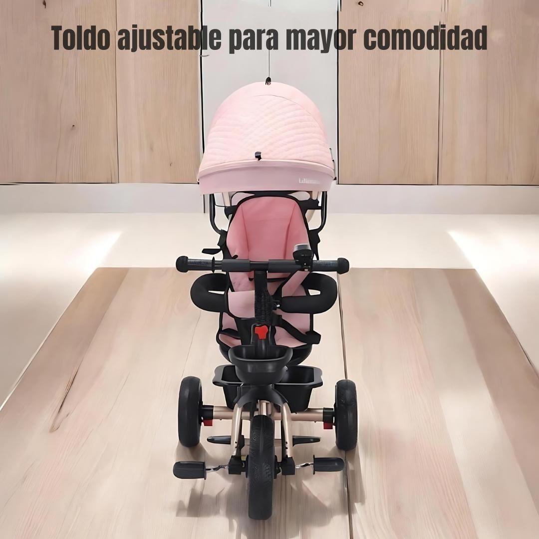 Triciclo 3 En 1 Con Apoya Pies 360°LuBabycas Rosado-2