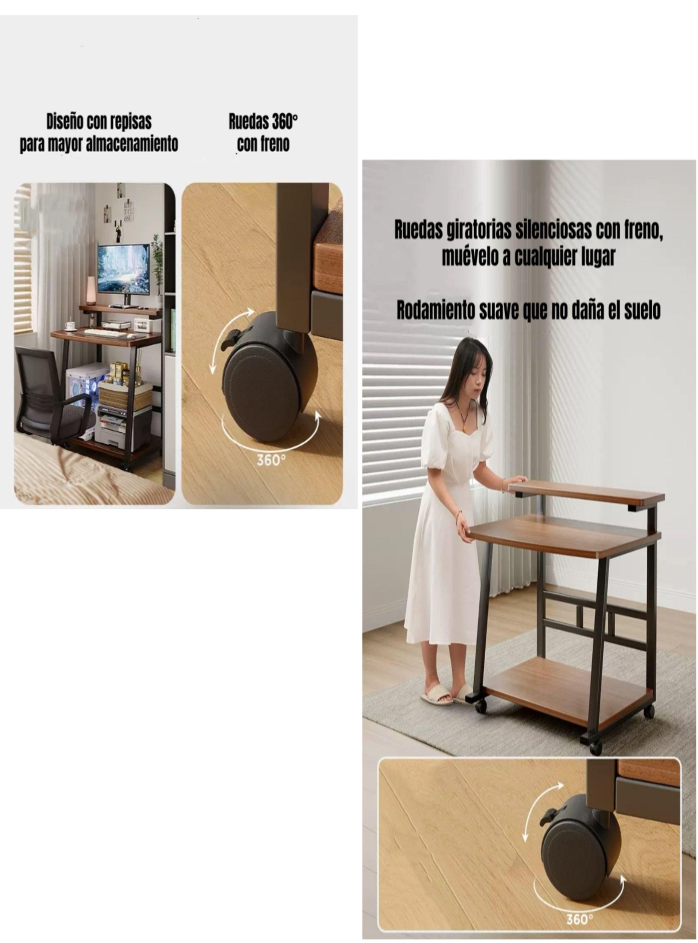 Escritorio Móvil Compacto Con Repisa 80x58x82cm Express-5