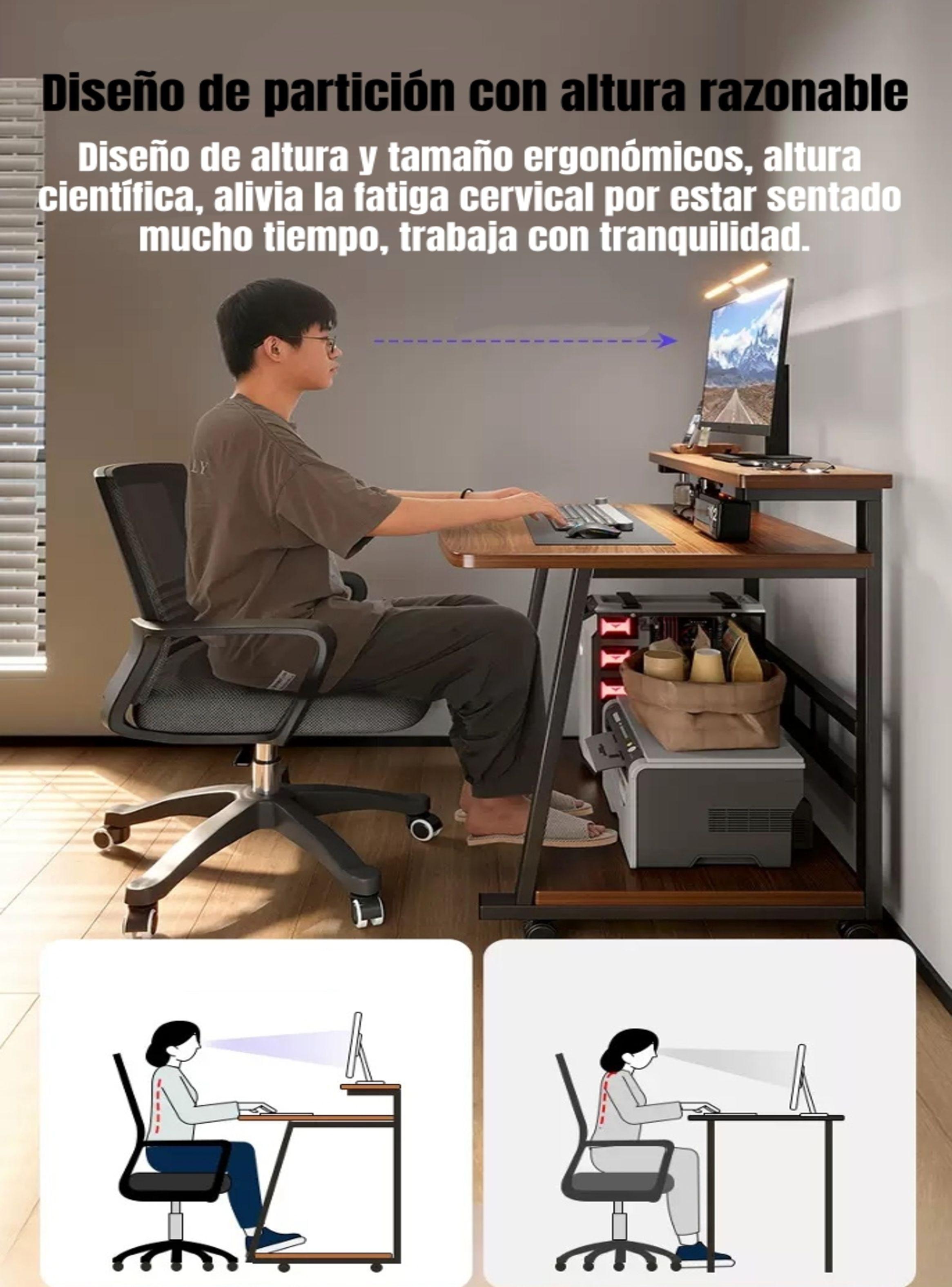 Escritorio Móvil Compacto Con Repisa 80x58x82cm Express-6