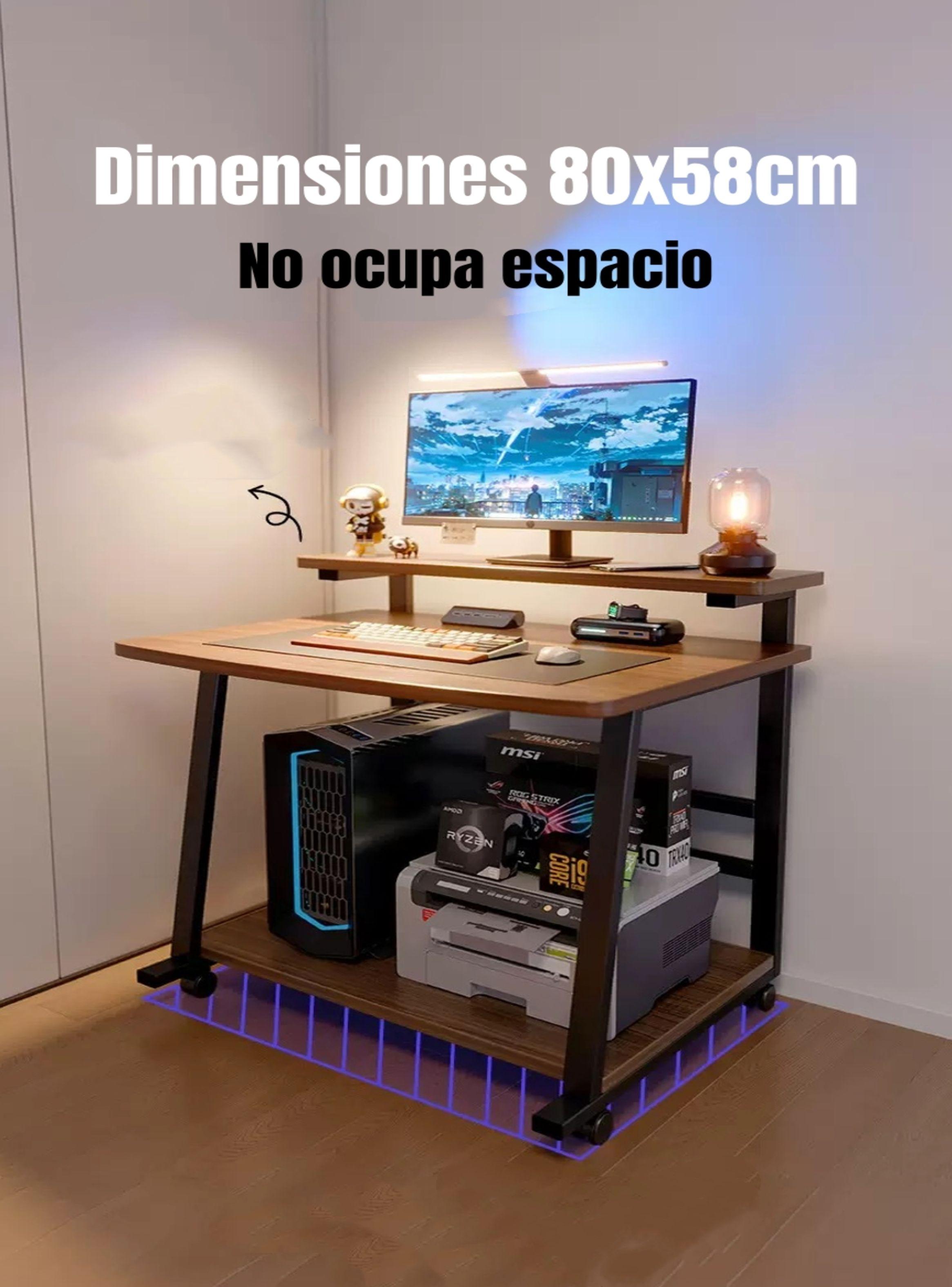 Escritorio Móvil Compacto Con Repisa 80x58x82cm Express-7