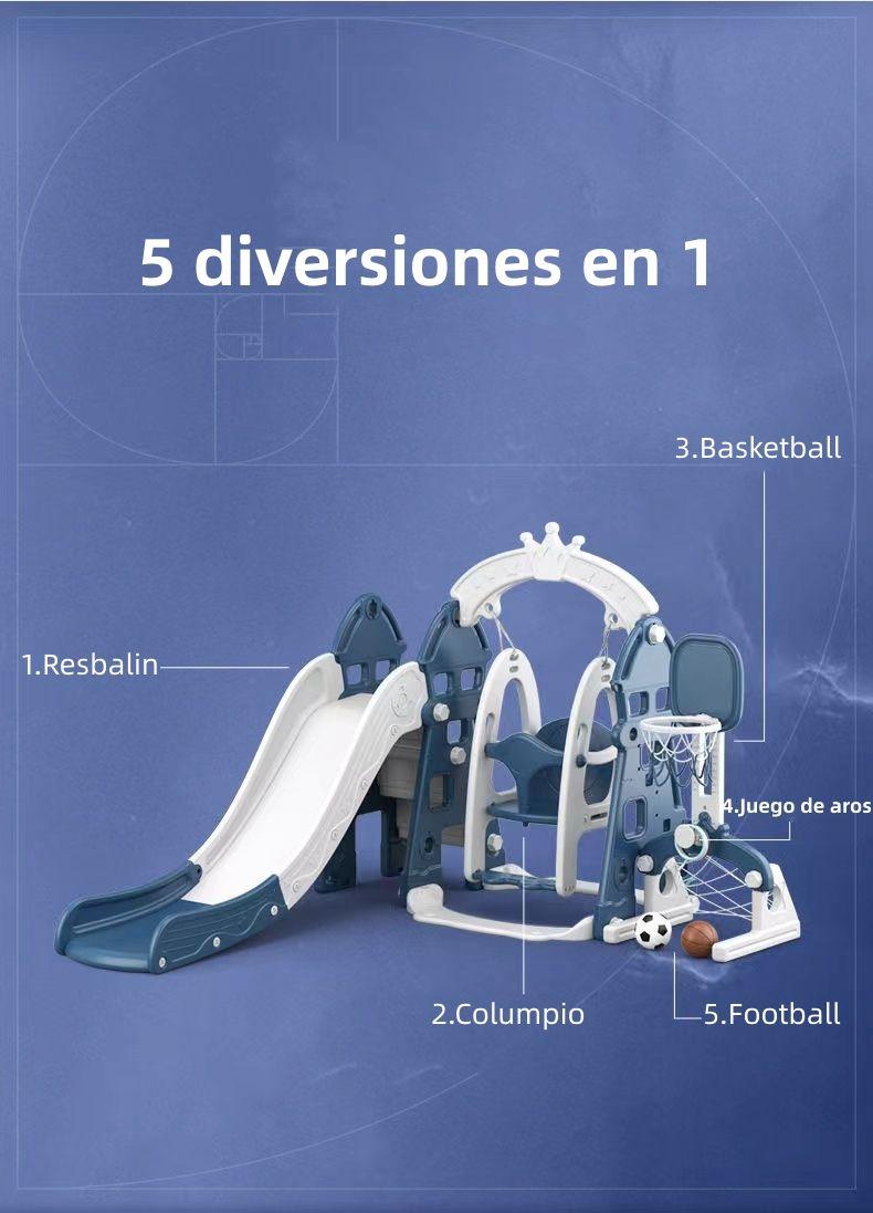 Resbalin Columpio 5 En 1 Con Accesorios Azul Lubabycas-2